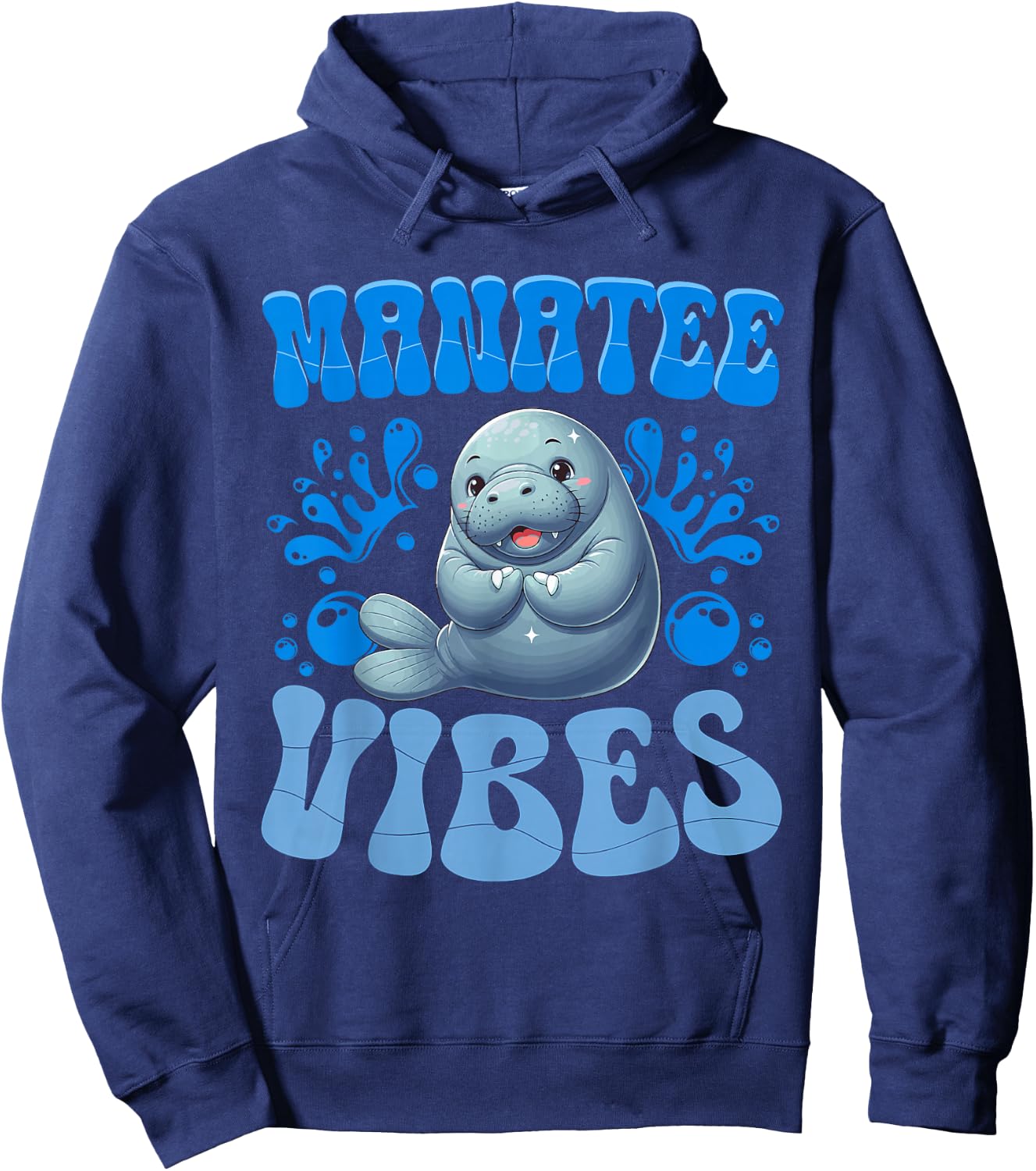 Cute Ocean Animal Manatees Lover Manatee Vibes Hoodie - Hoodie | Navy