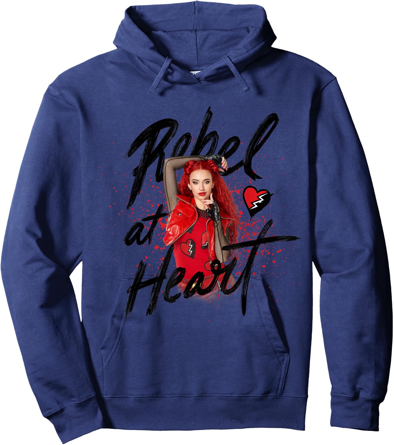 Disney Descendants 4: The Rise of Red Rebel at Heart , grey, S Hoodie - Hoodie | Navy