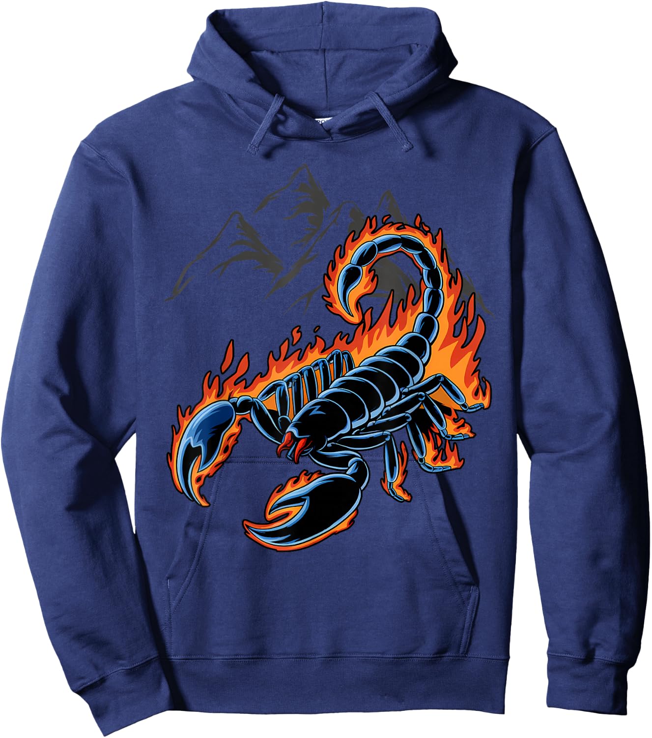 Scorpion Insect Arachnid Cool Fiery Scorpio Design Graphic Hoodie - Hoodie | Navy