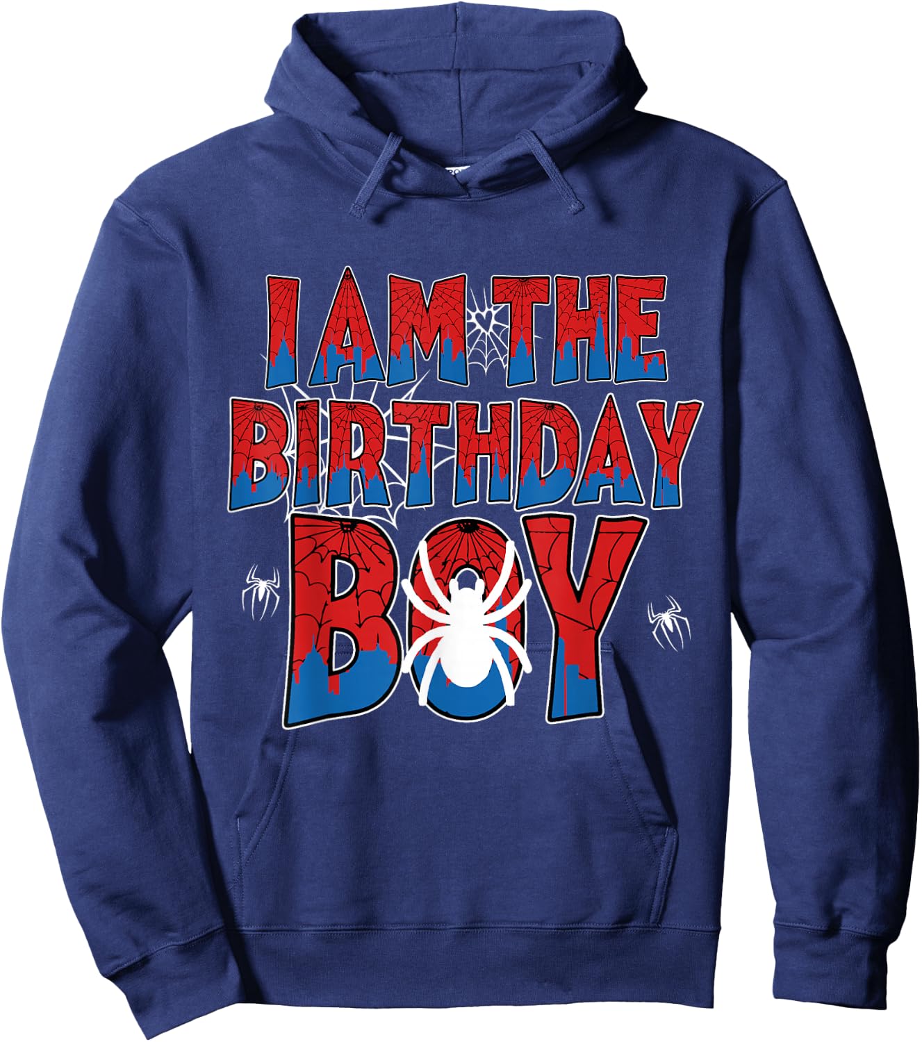Spider Web Birthday Party I Am The Birthday Boy Family Hoodie - Hoodie | Navy