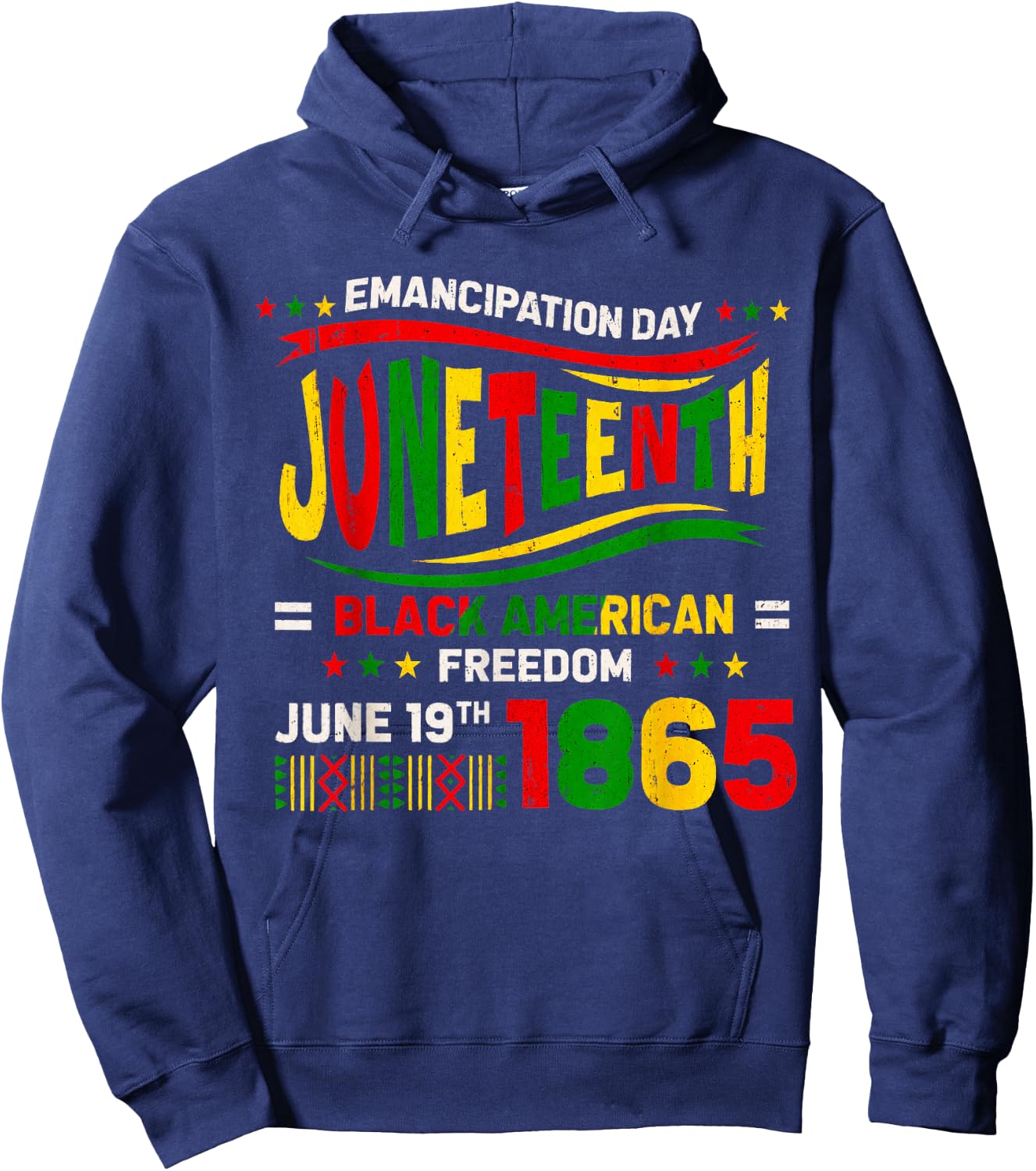 Juneteenth Celebrating Black Freedom 1865 Women Kids Hoodie - Hoodie | Navy