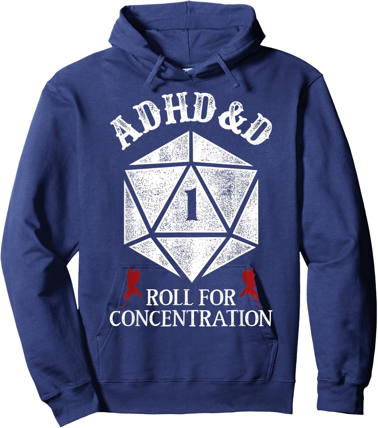 ADHD&D Roll For Concentration Fantasy Role Playing Game Hoodie - Hoodie | Navy