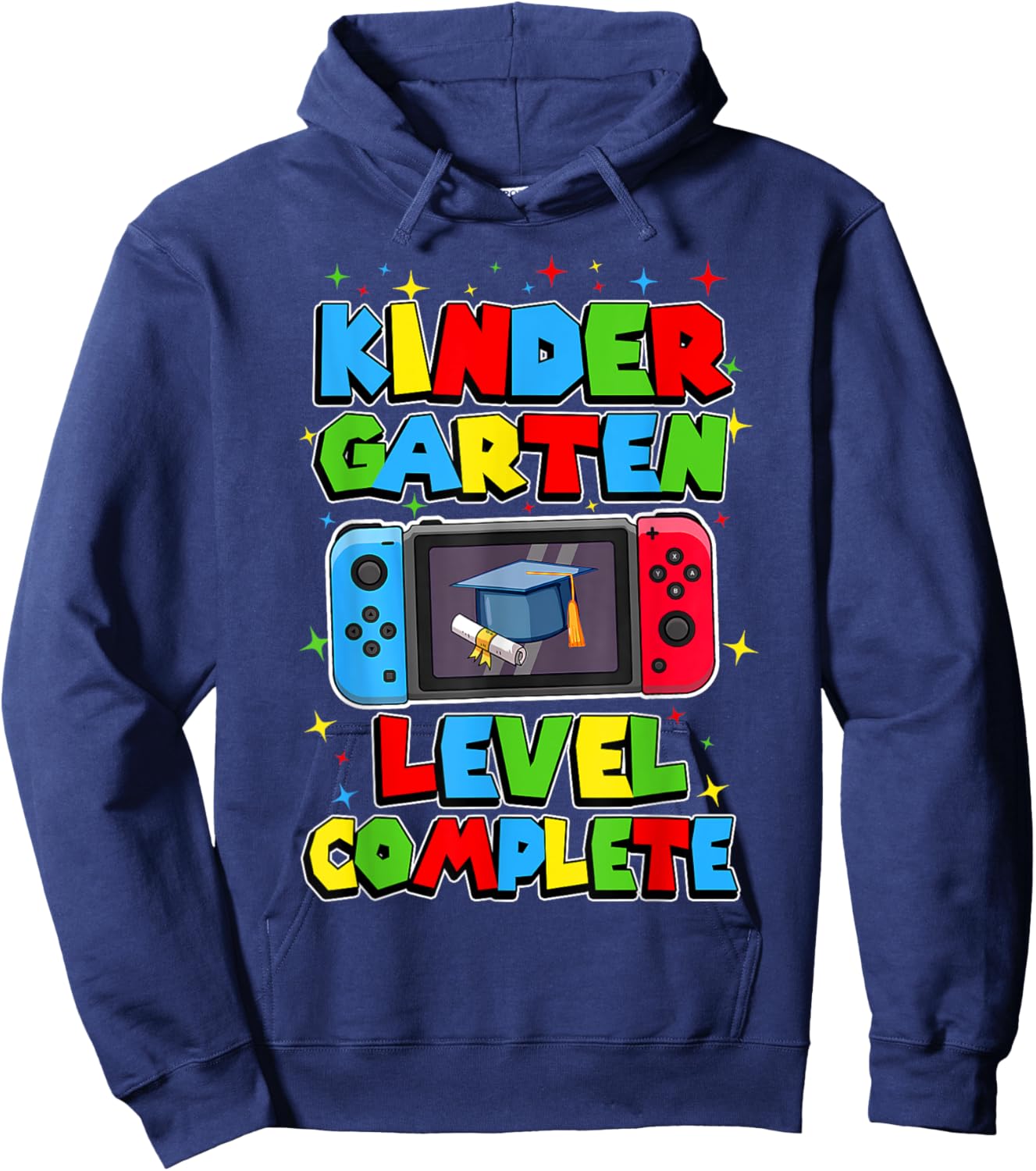 Kindergarten Level Complete Last Day Of School Graduate Boys Hoodie - Hoodie | Navy