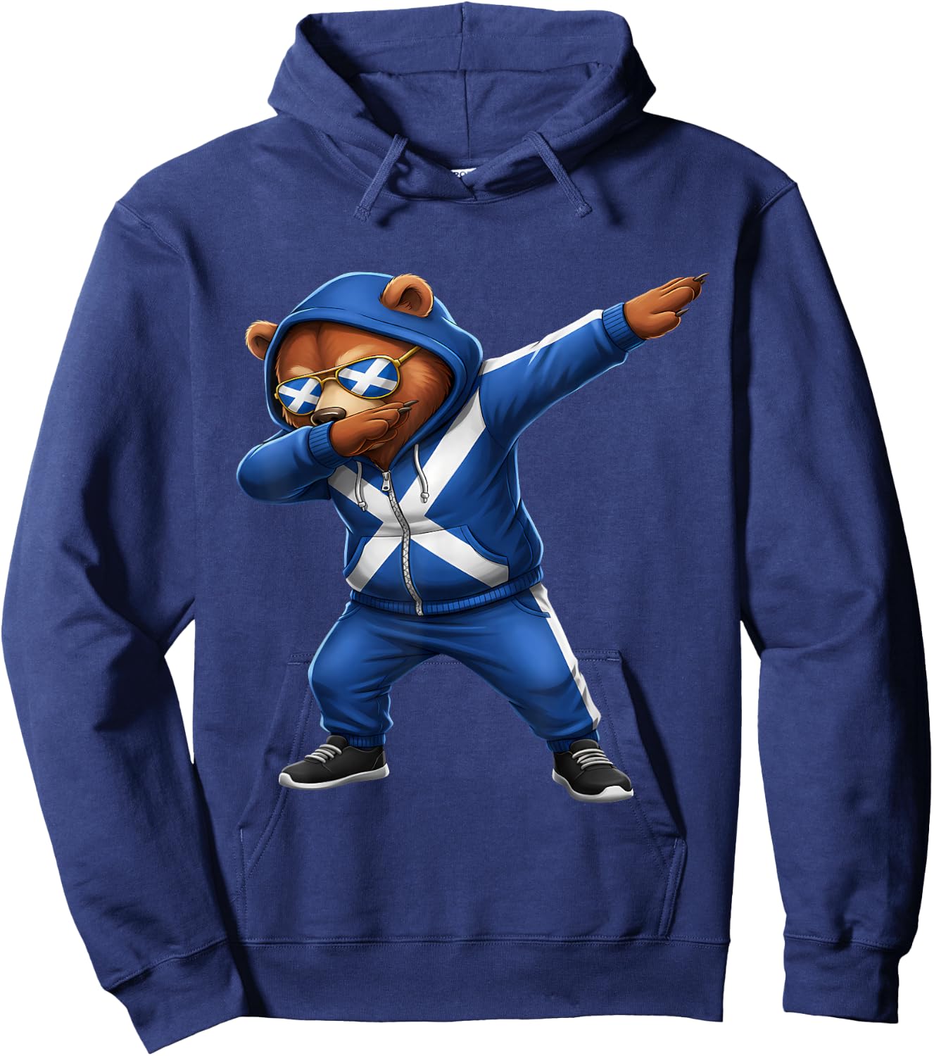 Scotland Roots Bear Scottish Flag Hoodie - Hoodie | Navy