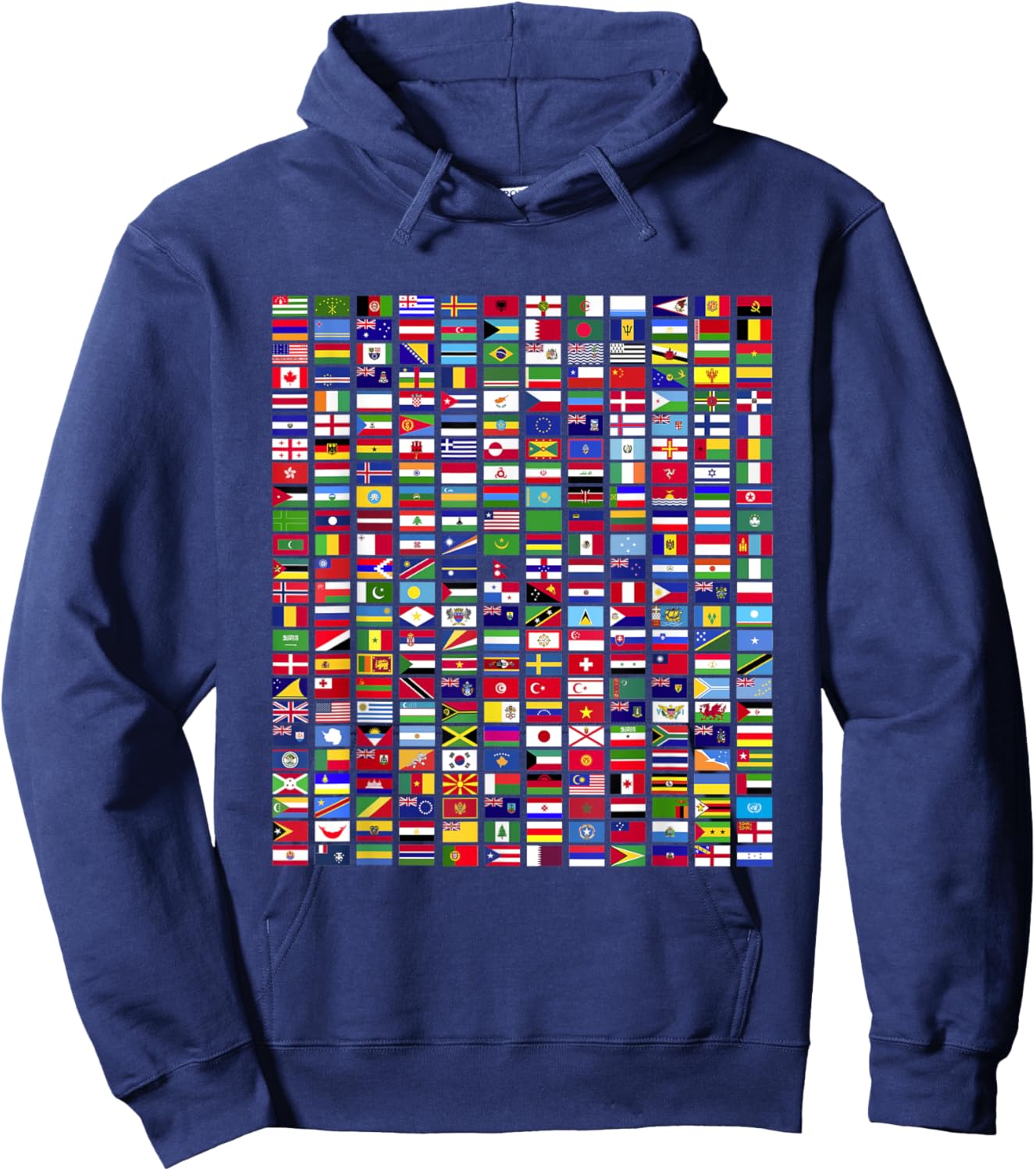 Flags of the Countries around the World International 287 Hoodie - Hoodie | Navy