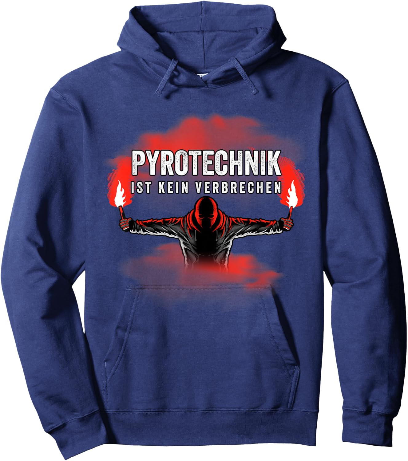 Pyrotechnique ist kein VerbrechCHEN – Pyro – Bengalo – Red Hoodie - Hoodie | Navy