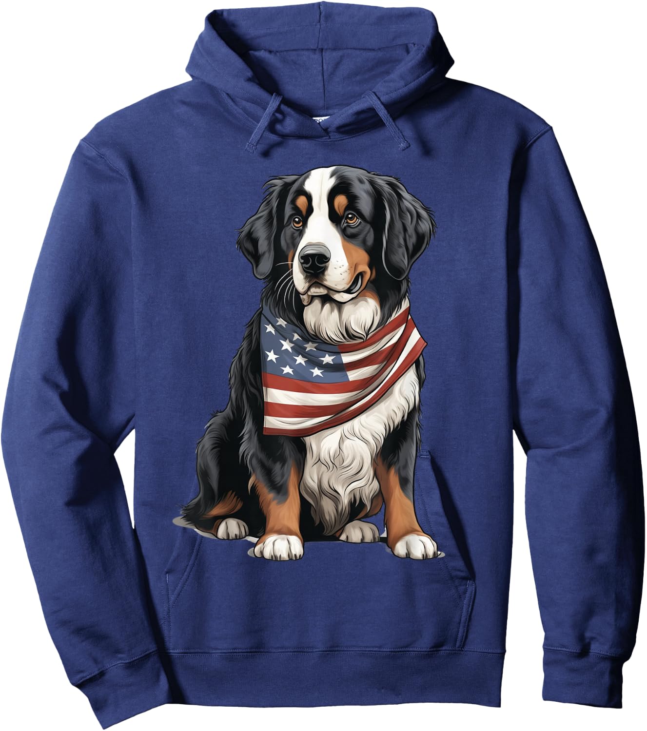 Berner US Flag Bernese Mountain Dog Owner Mom Dad Men Women Hoodie - Hoodie | Navy