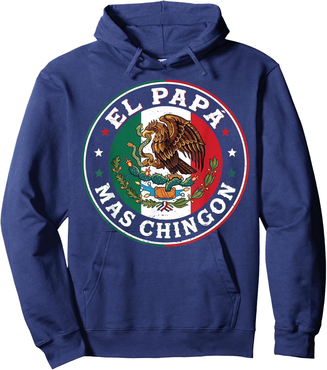 Fathers Day El Papa Mas Chingon Spanish Mexican Dad Men Hoodie - Hoodie | Navy