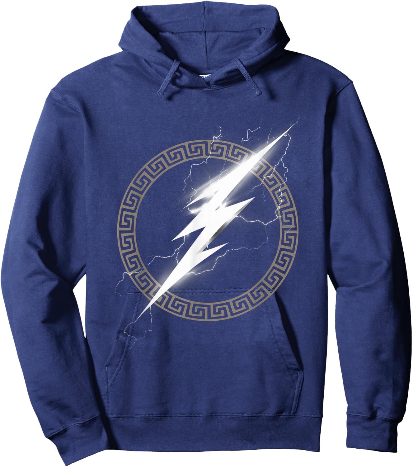 Zeus, ancient Greek god, lightning symbol , Black, S Hoodie - Hoodie | Navy