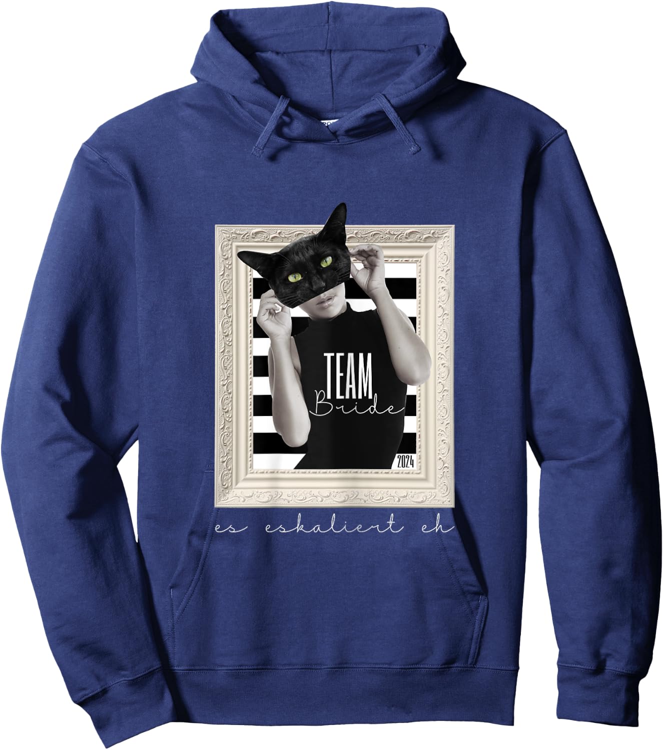 Schärpe Team Bride Katze elegant Junggesellenabschied Frauen Hoodie - Hoodie | Navy