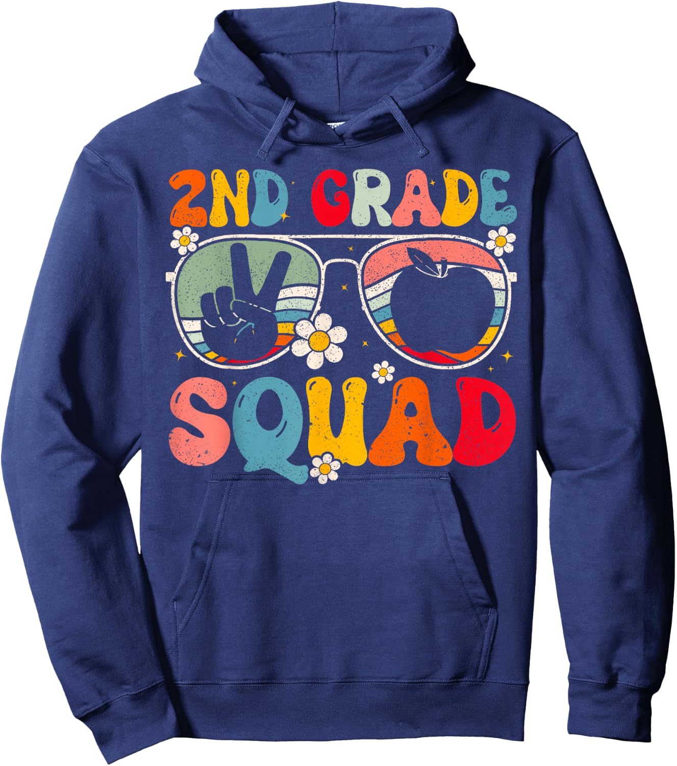 2nd Grade Squad Second Grade Teacher Student Back To School Hoodie - Hoodie | Navy