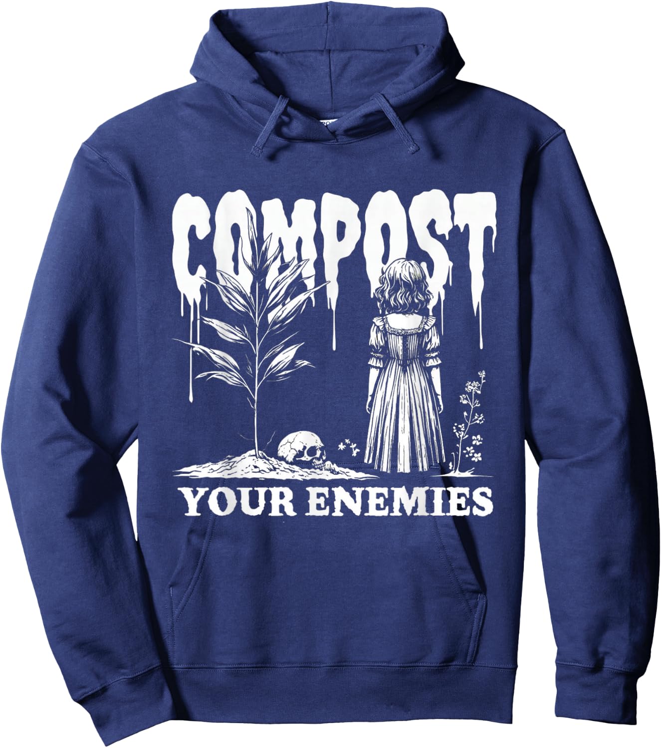 Compost Your Enemies Hoodie - Hoodie | Navy