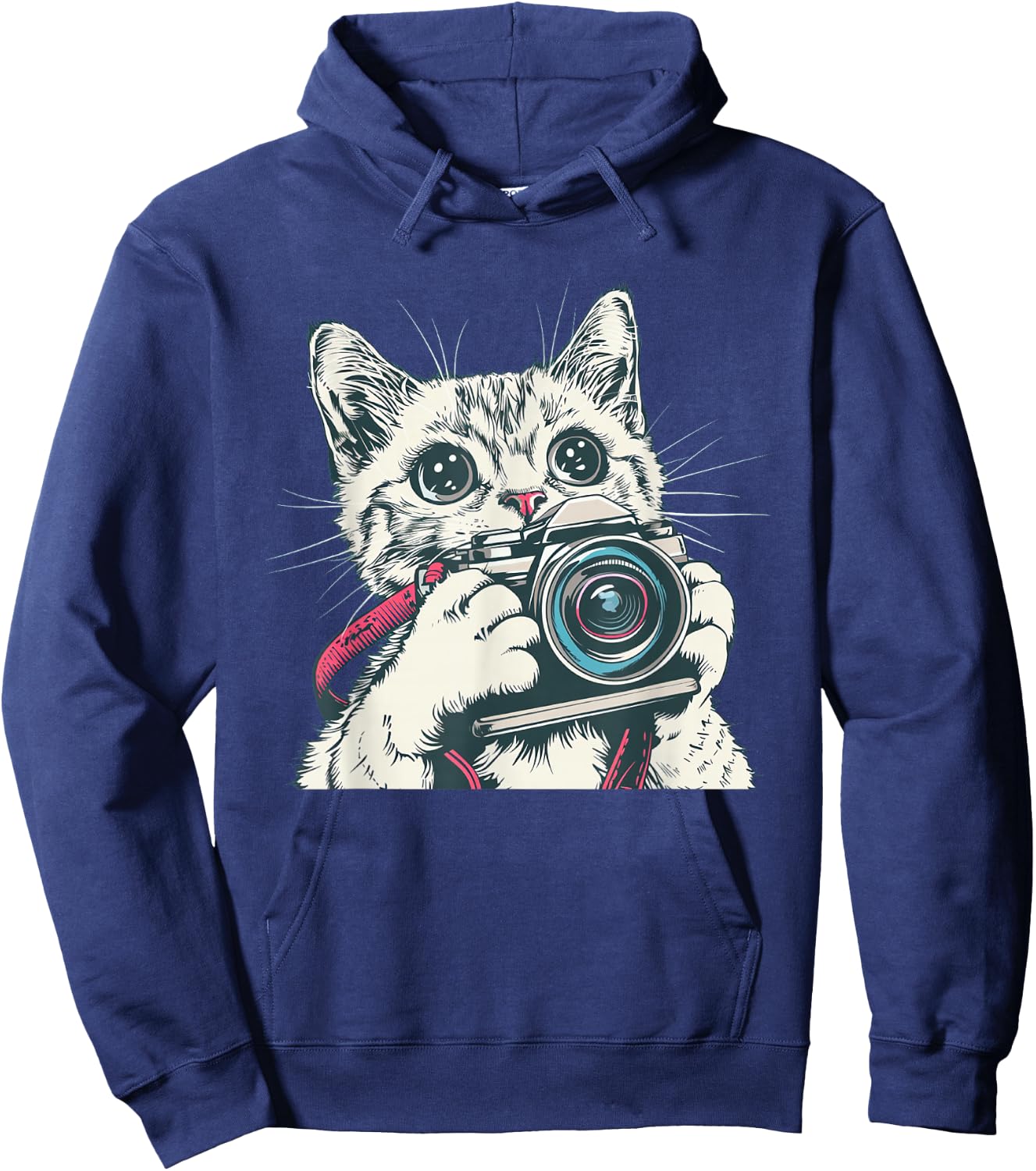 Awesome Camera Cat for traveling and taking Photos Lovers Hoodie - Hoodie | Navy
