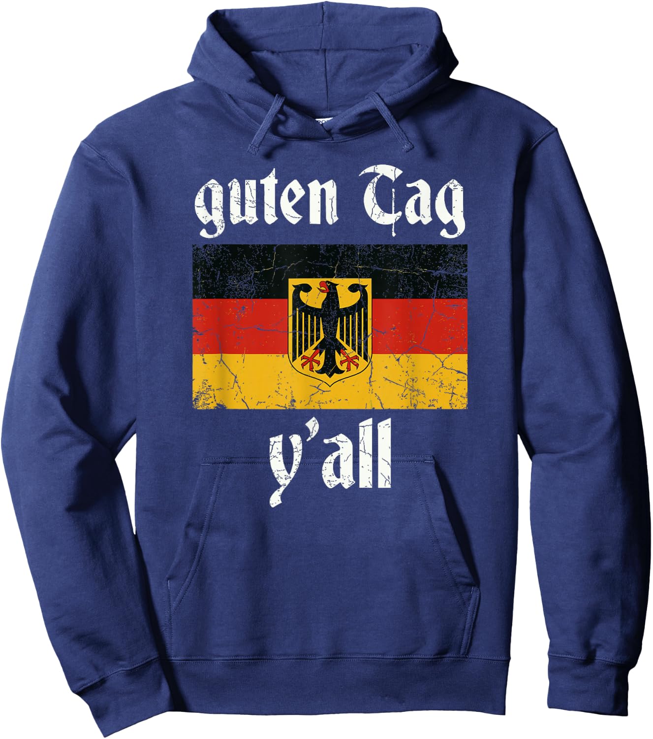 Oktoberfest Germany Festival Vintage Flag Guten Tag Ya'll Hoodie - Hoodie | Navy