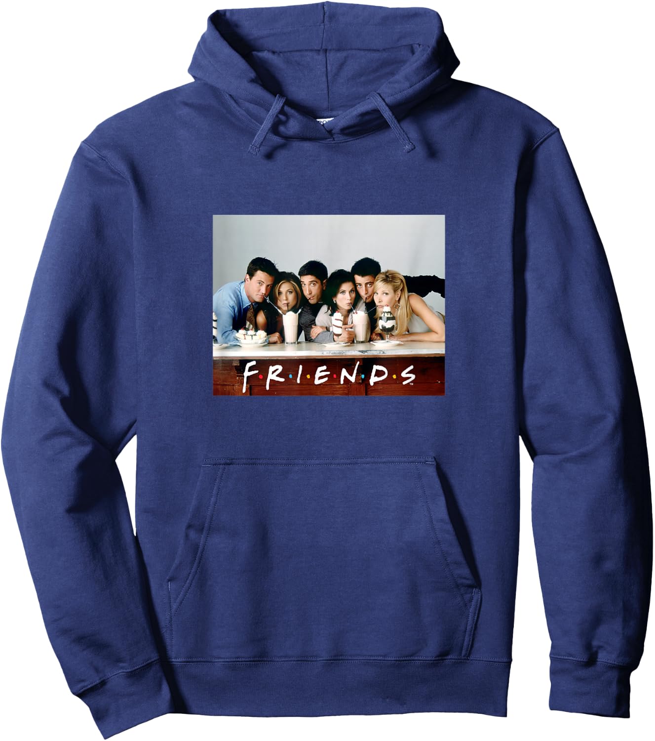 Friends PAPL192 Photo de la série TV avec logo New York Hoodie - Hoodie | Navy