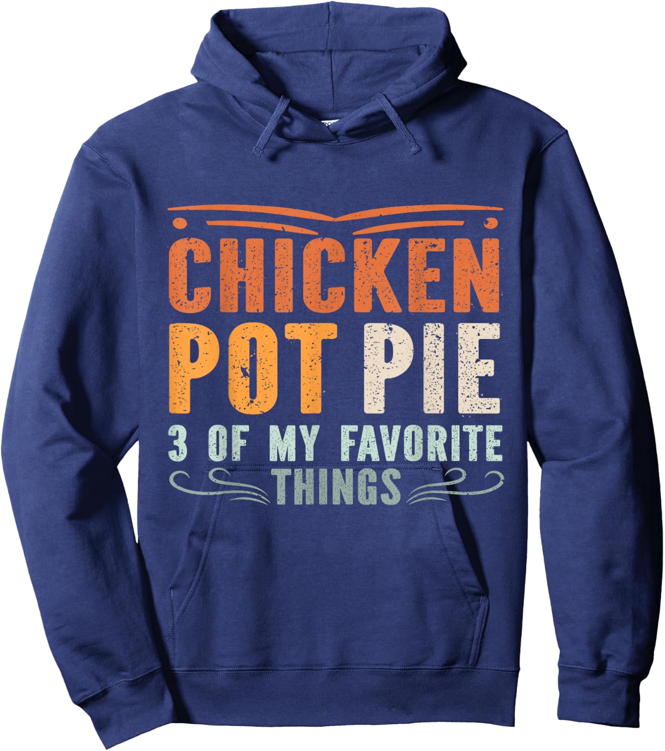 Vintage Chicken Pot Pie Hoodie - Hoodie | Navy