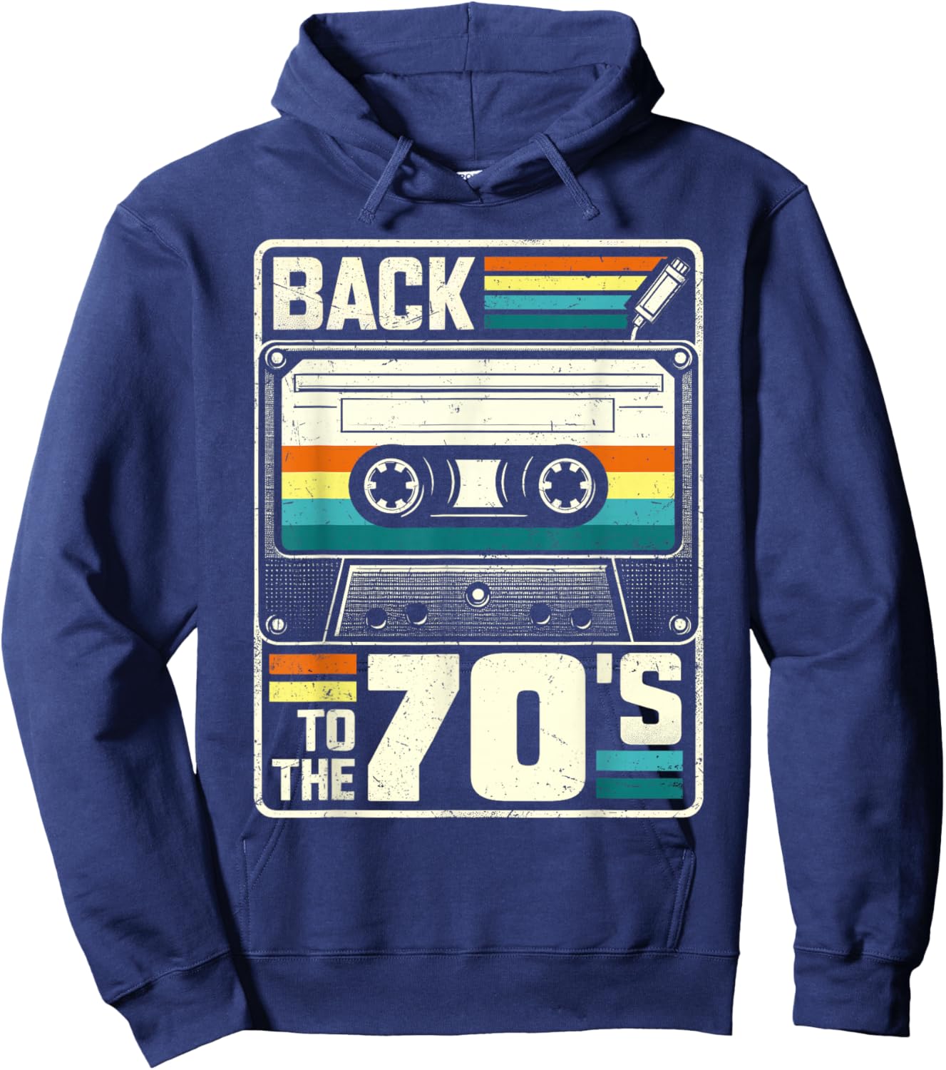 70s Outfit | Back to The 70s Retro Party Carnival Hoodie - Hoodie | Navy
