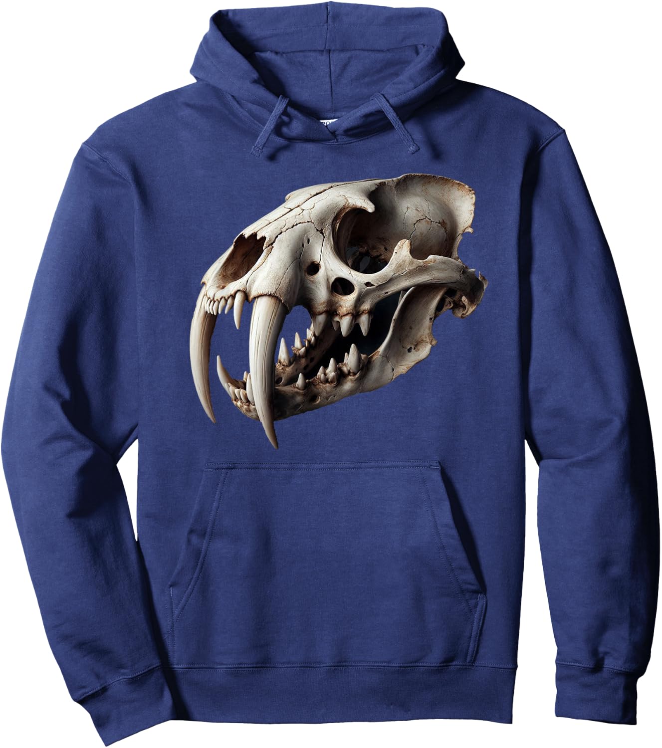 Saber-Tooth Cat Fossil Skull. Smilodon. Hoodie - Hoodie | Navy