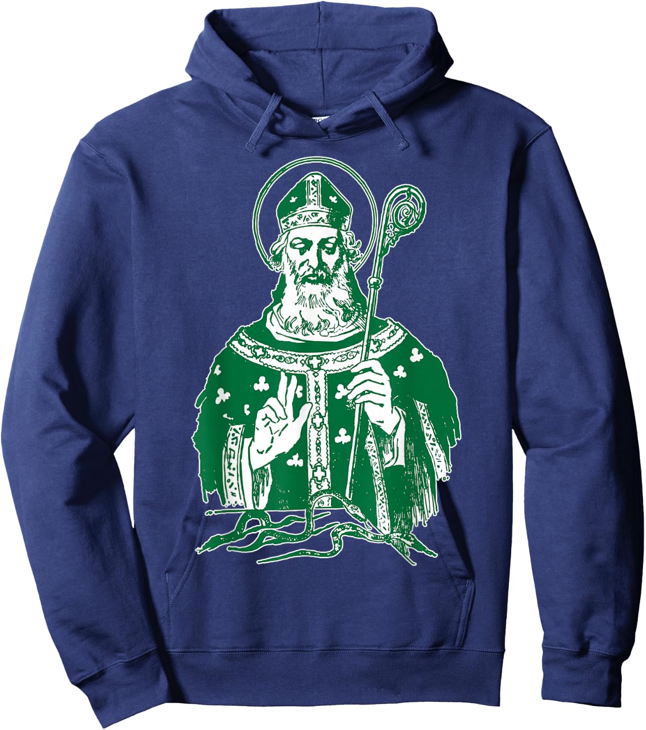 St Patrick Catholic Saint Patricks Day Ireland Irish Hoodie - Hoodie | Navy