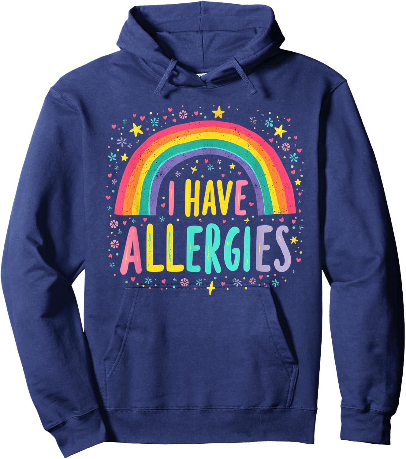 I Have Allergies Funny Retro Offensive Inappropriate Meme Hoodie - Hoodie | Navy