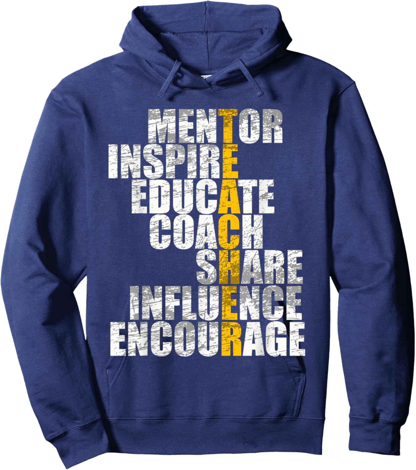 "Mentor Inspire Educate" Teacher Appreciation Apparel Hoodie - Hoodie | Navy