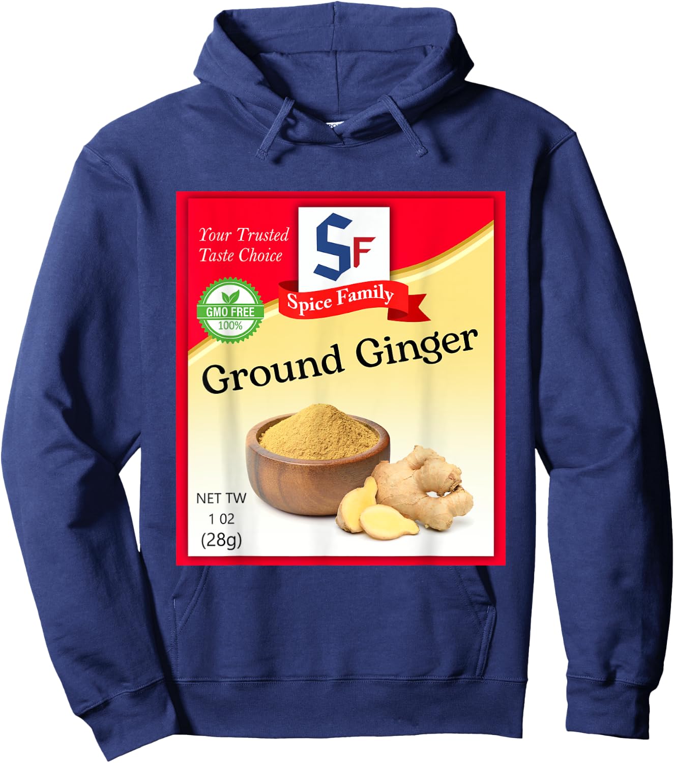 Ground Ginger Condiment Costume Holiday Spice Group Costumes Hoodie - Hoodie | Navy