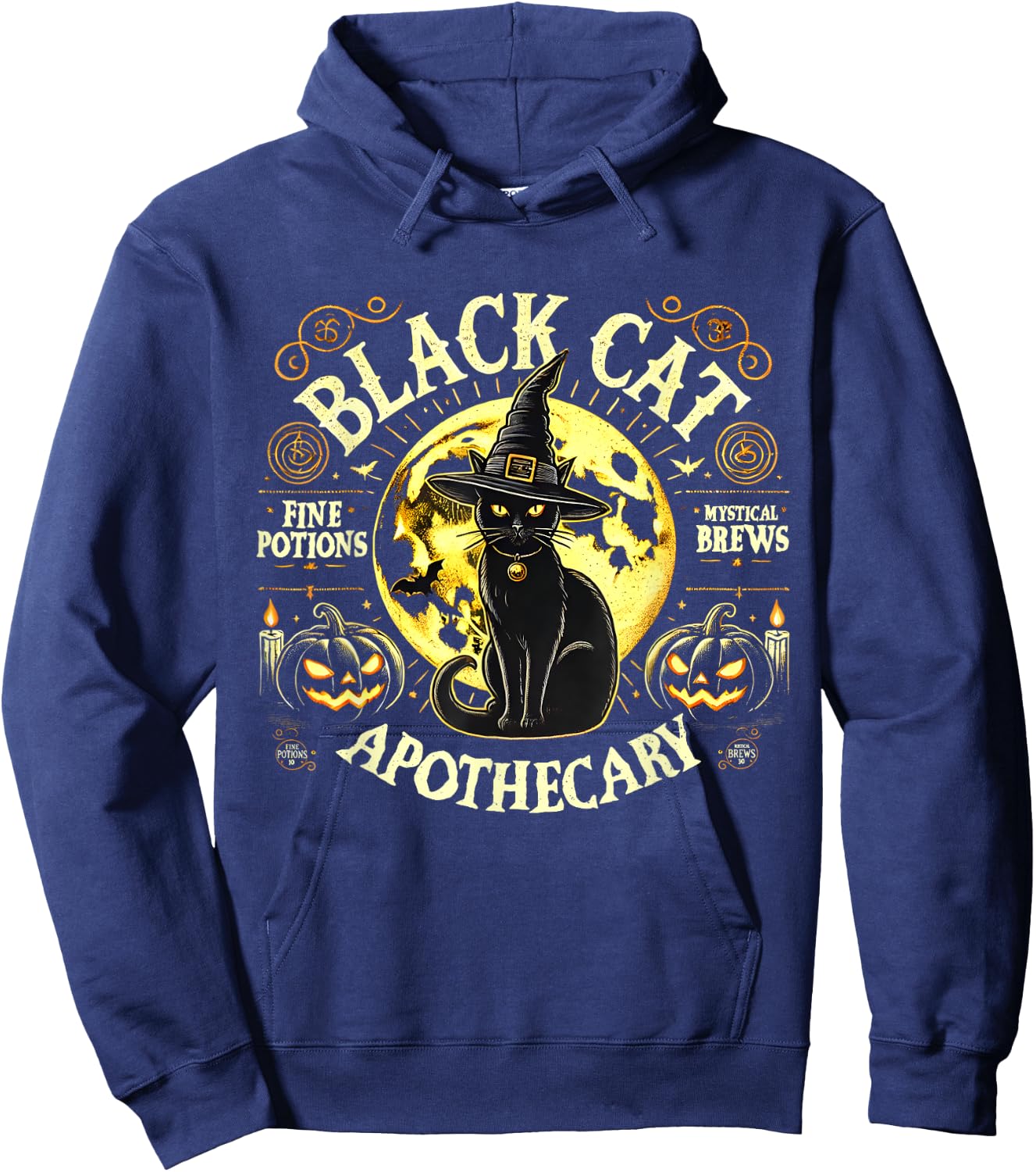 Salem The Cat Black Cat Apothecary Halloween Men Women Hoodie - Hoodie | Navy