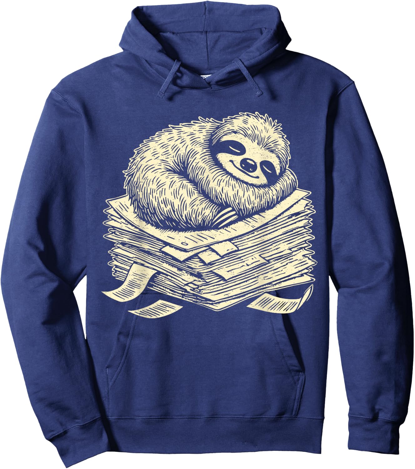 Papier humoristique paresseux pour enseignant, étudiant, amoureux des paresseux Hoodie - Hoodie | Navy