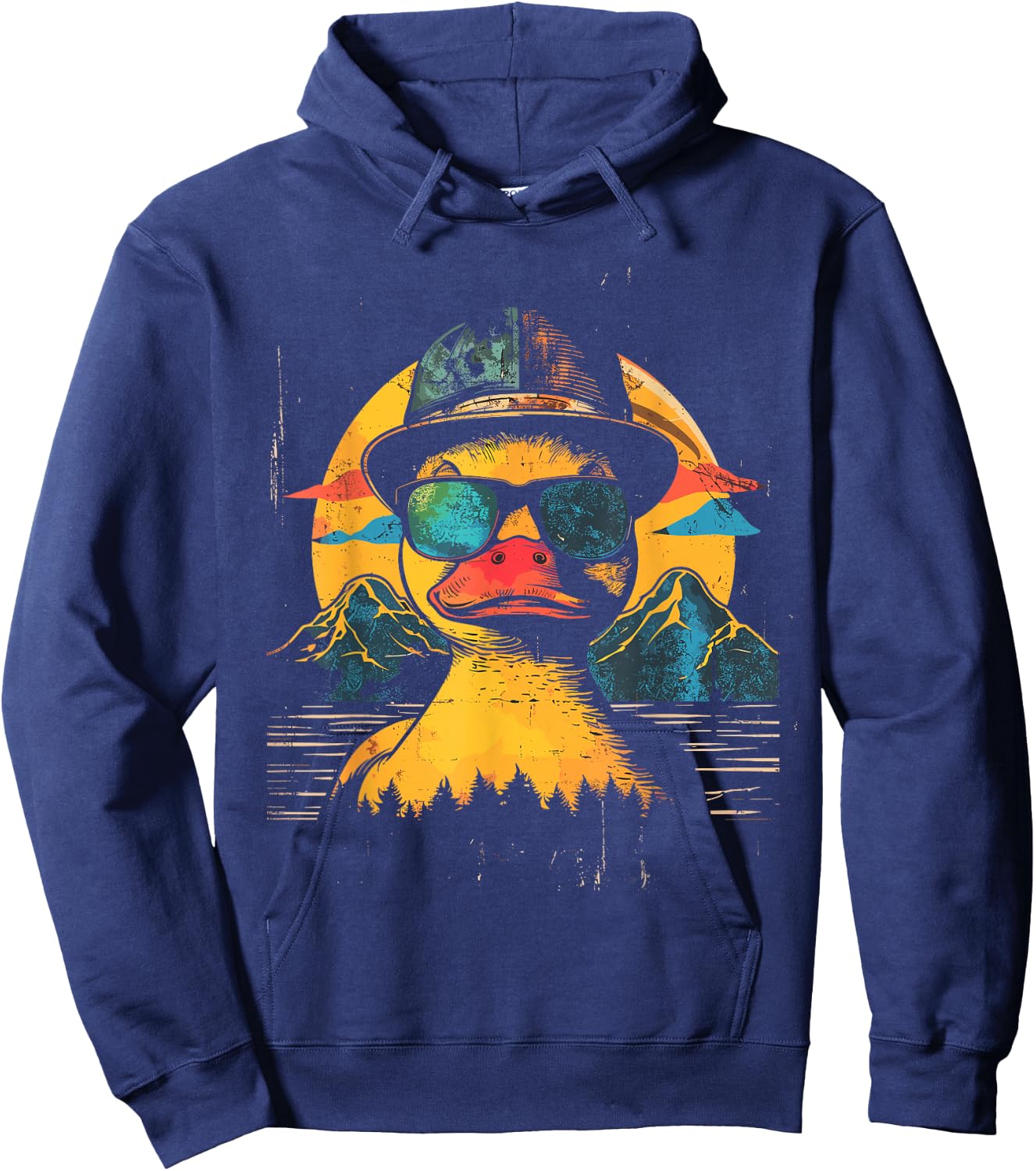 Rubber Duck Vintage Rubber Duckie Retro Hoodie - Hoodie | Navy
