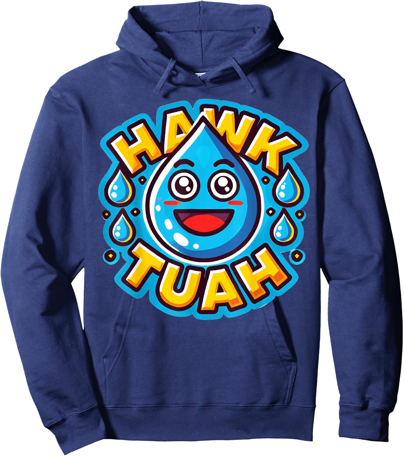 Hawk Tuah Meme Joke Women Huck Tua Hoodie - Hoodie | Navy
