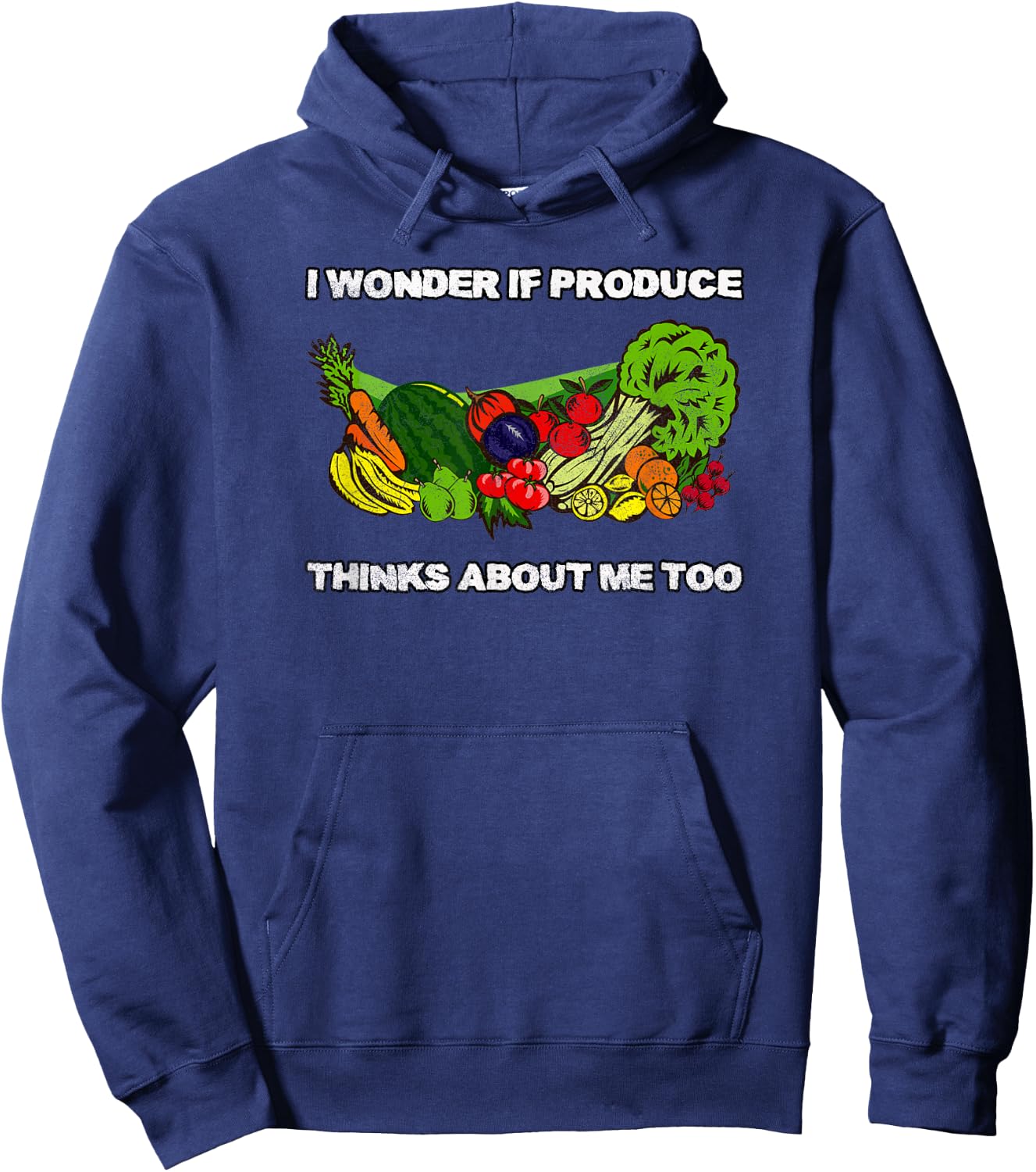 Does Produce Think Of Me Too Funny Retro Healthy Eating Diet Hoodie - Hoodie | Navy