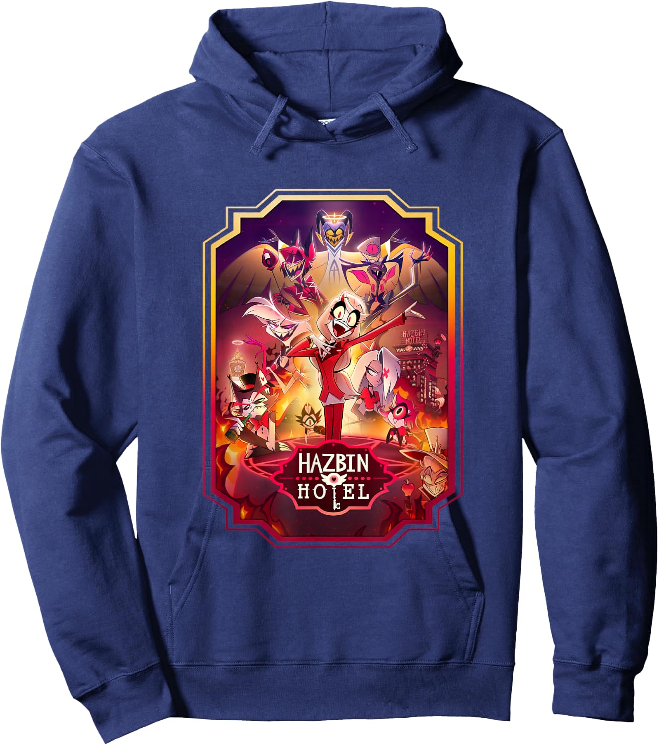 Hazbin Hotel - Poster Art , black Hoodie - Hoodie | Navy