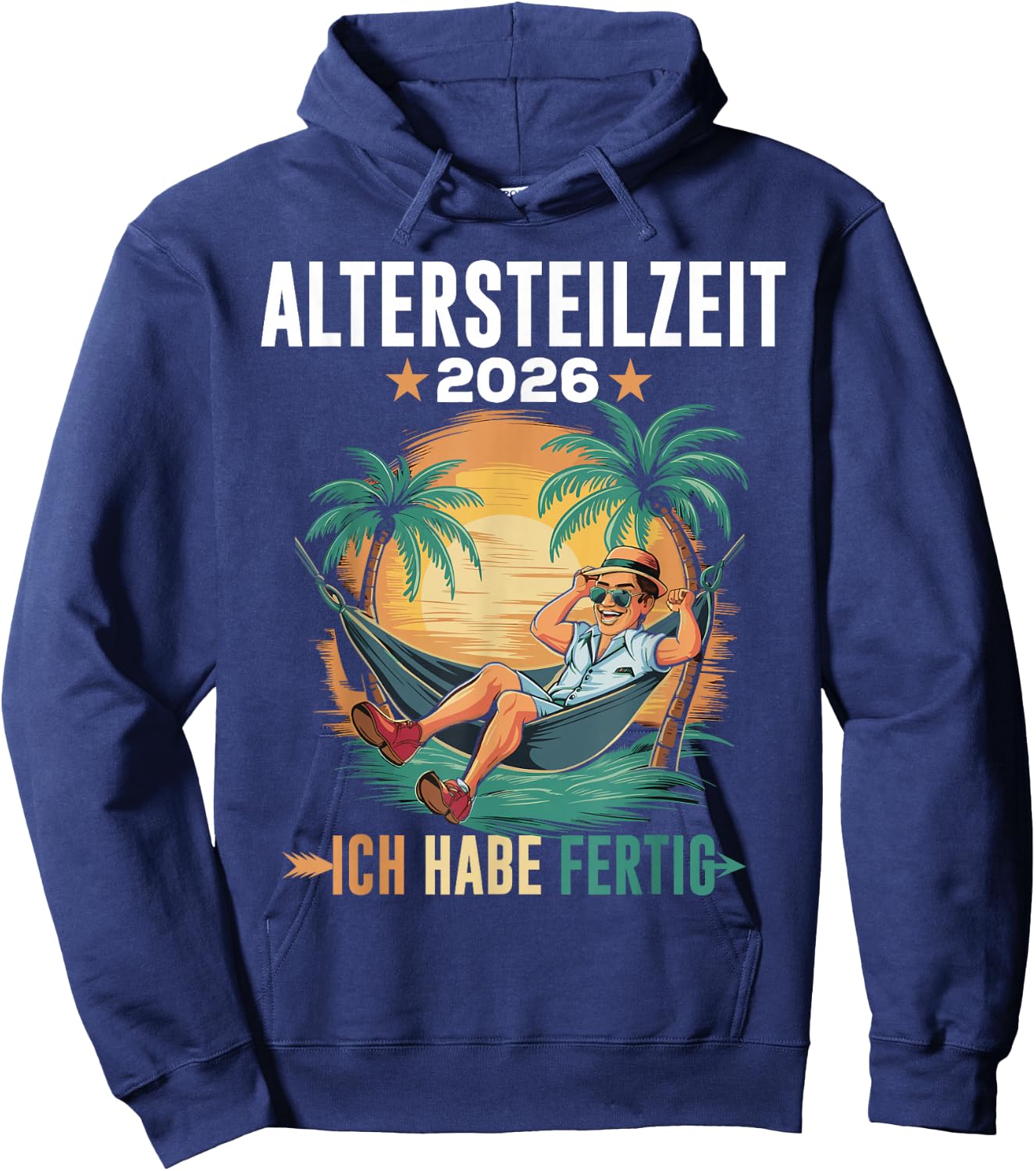 Altersteilzeit 2026 Herren Ruhestand Legende Rentner German , black Hoodie - Hoodie | Navy