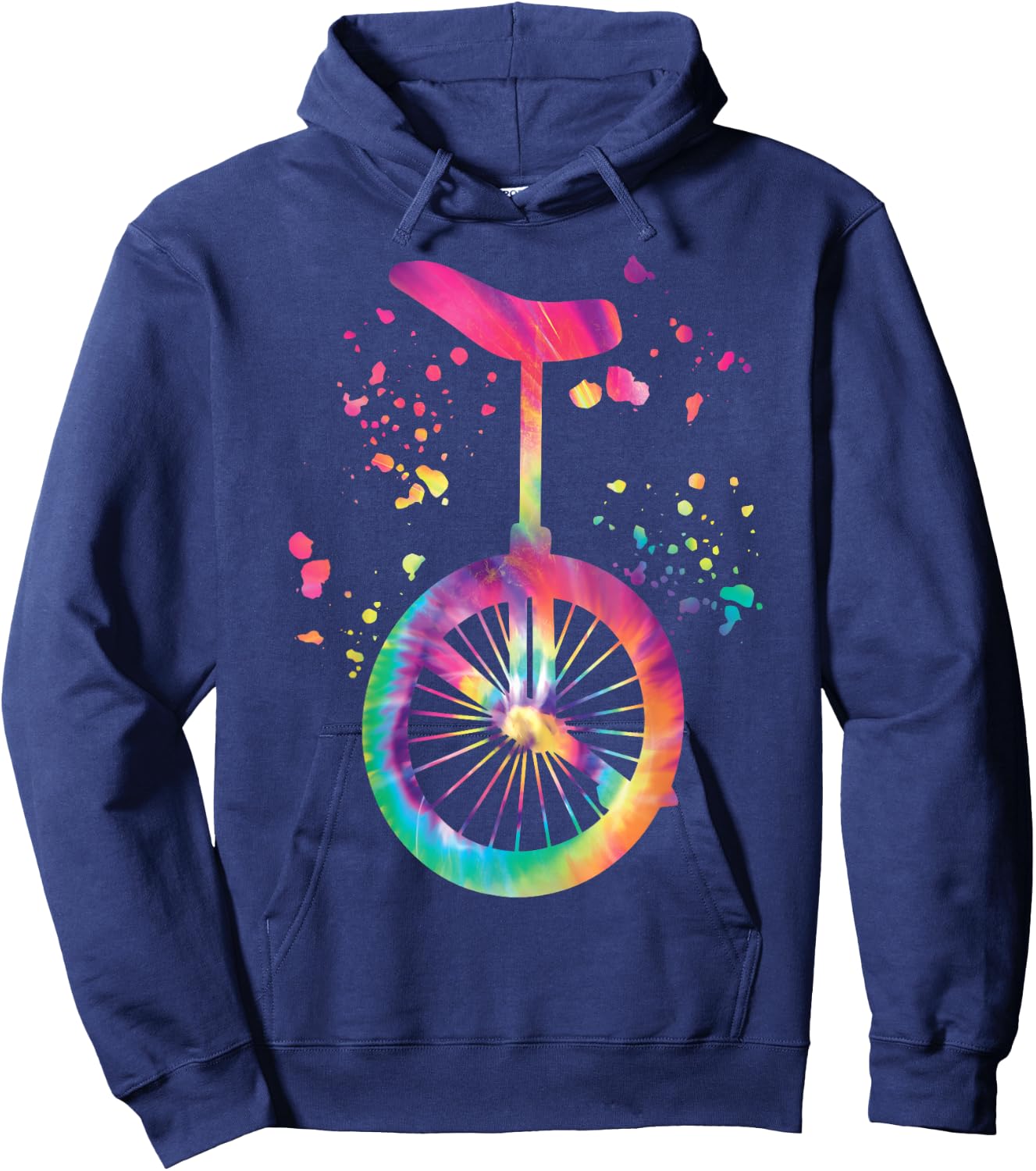 Unicyclist Unicycle Unicycle Colorsplash Unicycle , black Hoodie - Hoodie | Navy