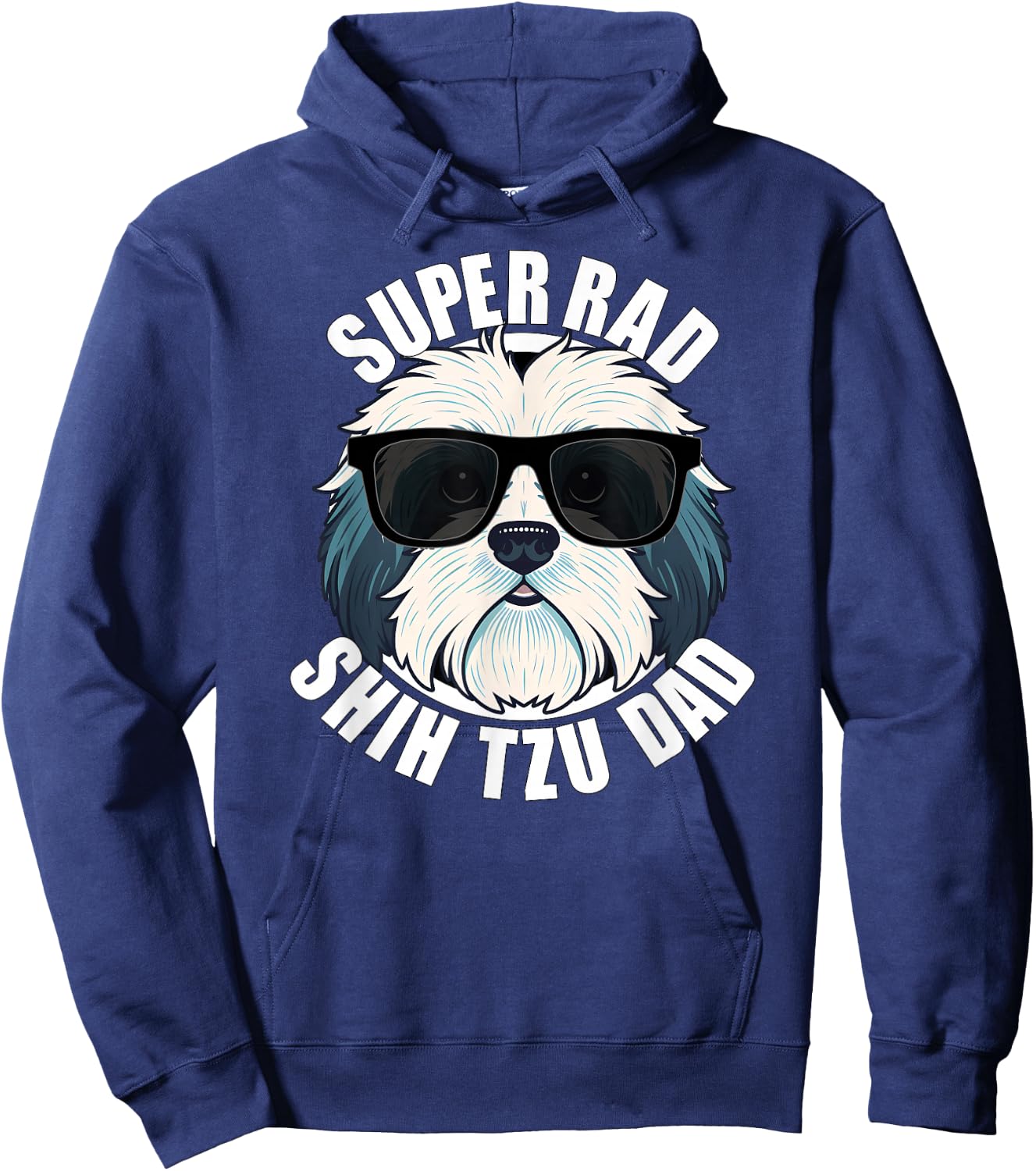 Shih Tzu Dad Funny Father’s Day Dog Dad Men’s Hoodie - Hoodie | Navy