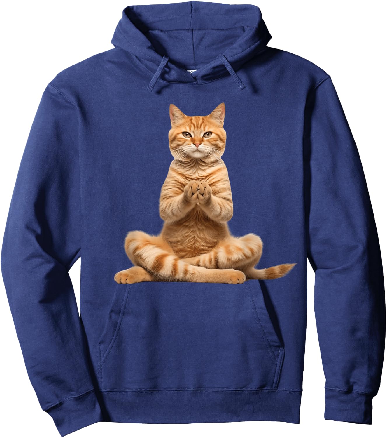 Funny Cat Doing Yoga for Lover Cats Kitty Kitten Owner Hoodie - Hoodie | Navy
