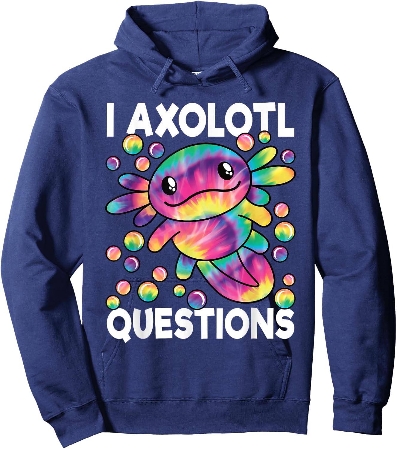 I Axolotl Questions Funny Axolotl Lover Boys Girls Kids Hoodie - Hoodie | Navy