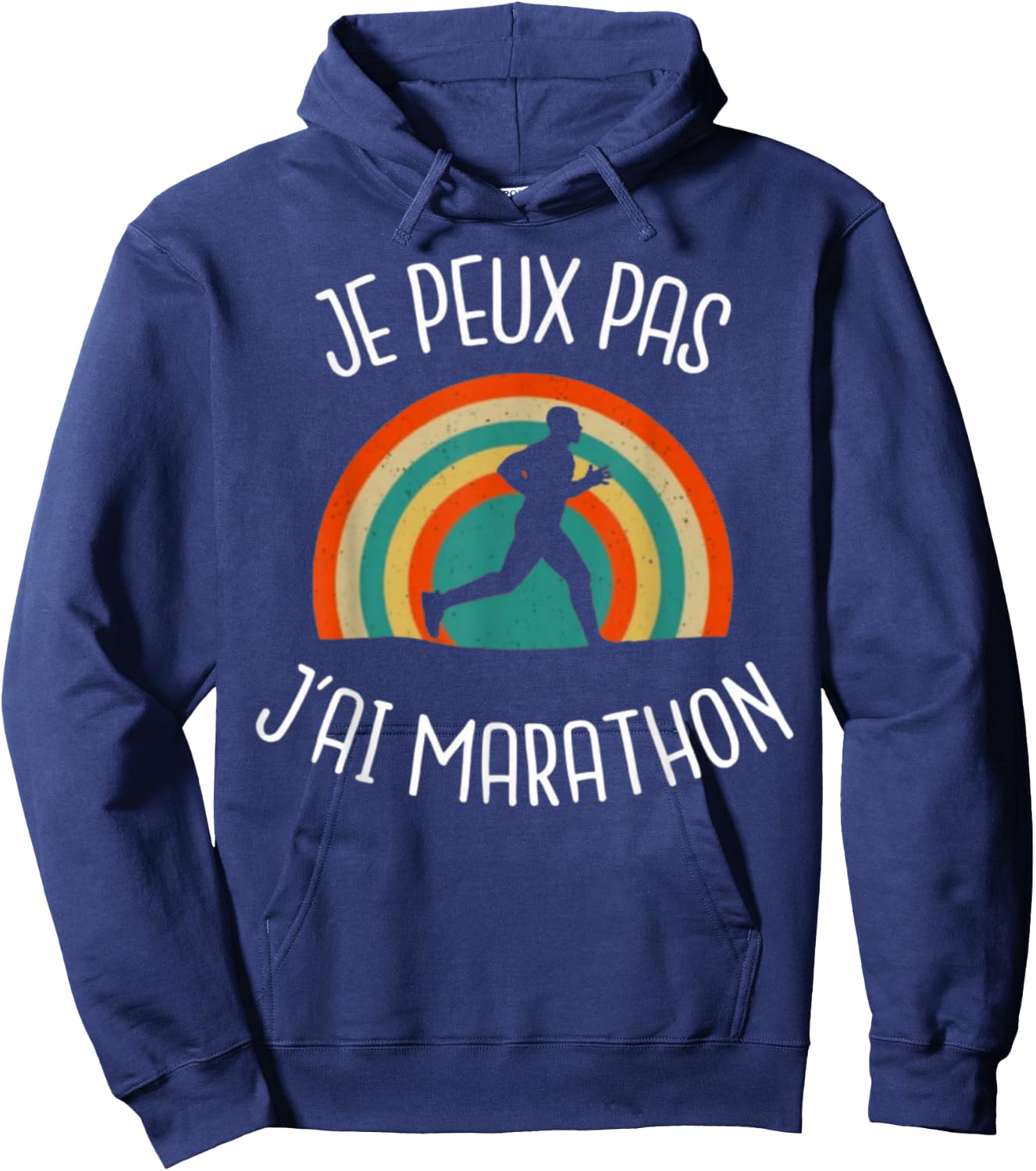 Je Peux Pas J'ai marathon Running Marathon , Black, S Hoodie - Hoodie | Navy