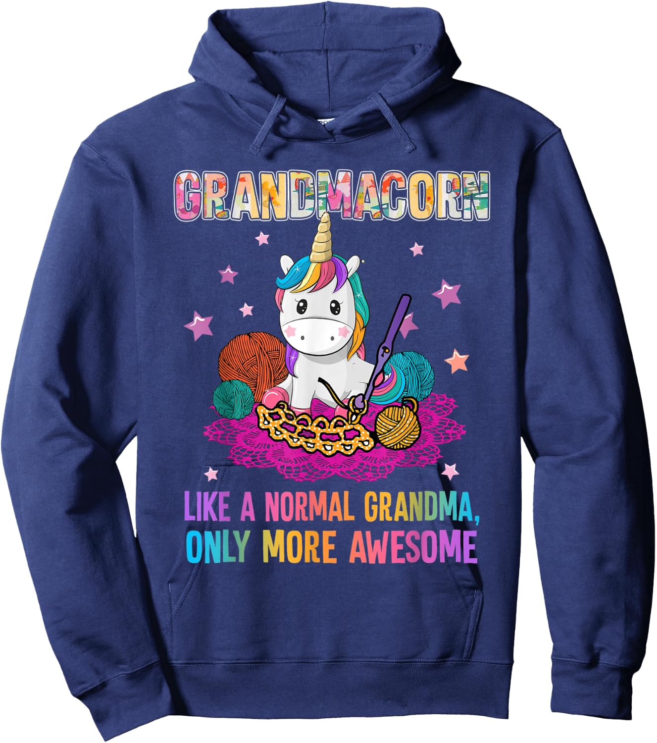 Grandmacorn like a normal oma only more awesome Hoodie - Hoodie | Navy