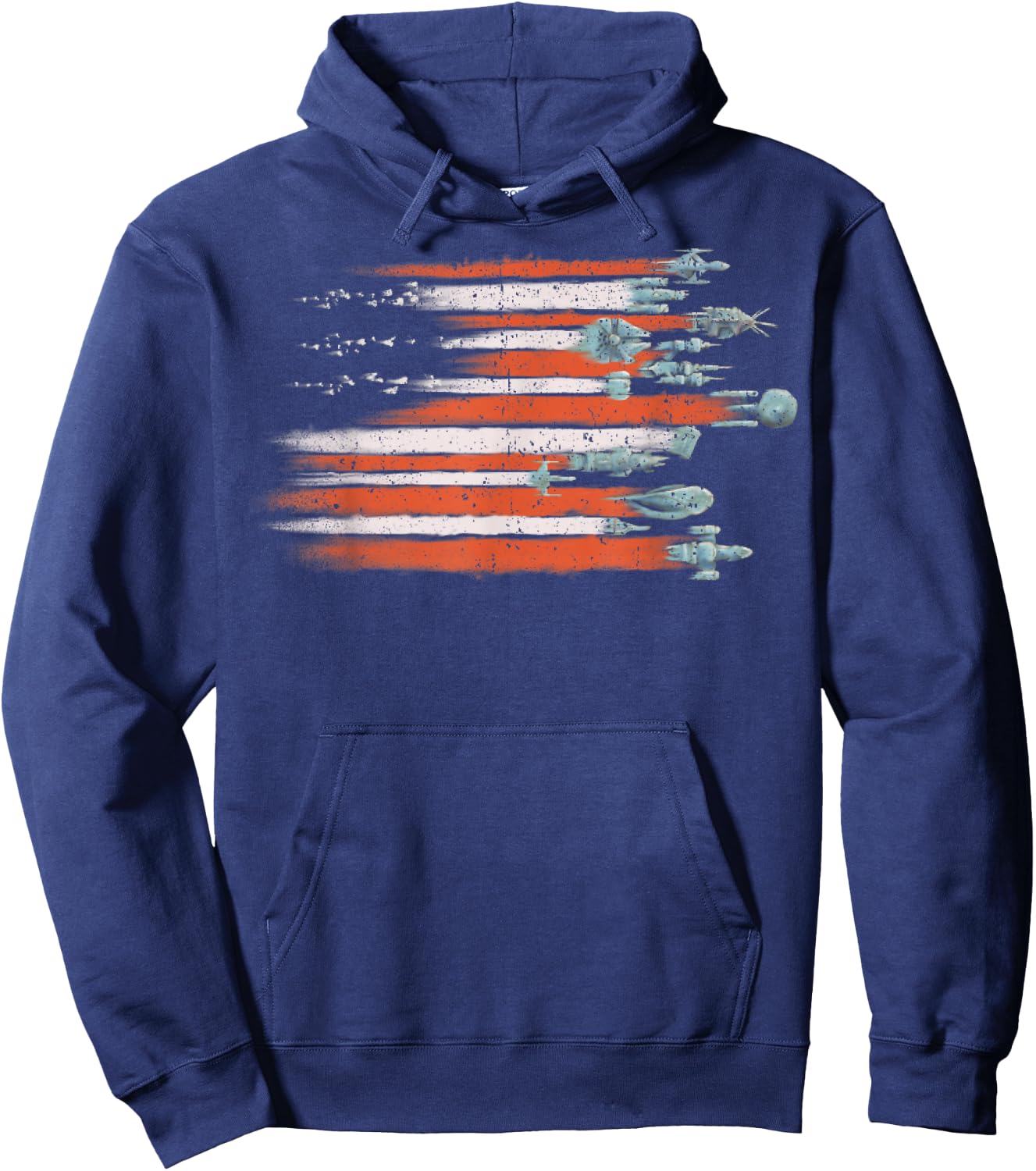 Vintage Sci Flyers Science Fiction Hoodie - Hoodie | Navy
