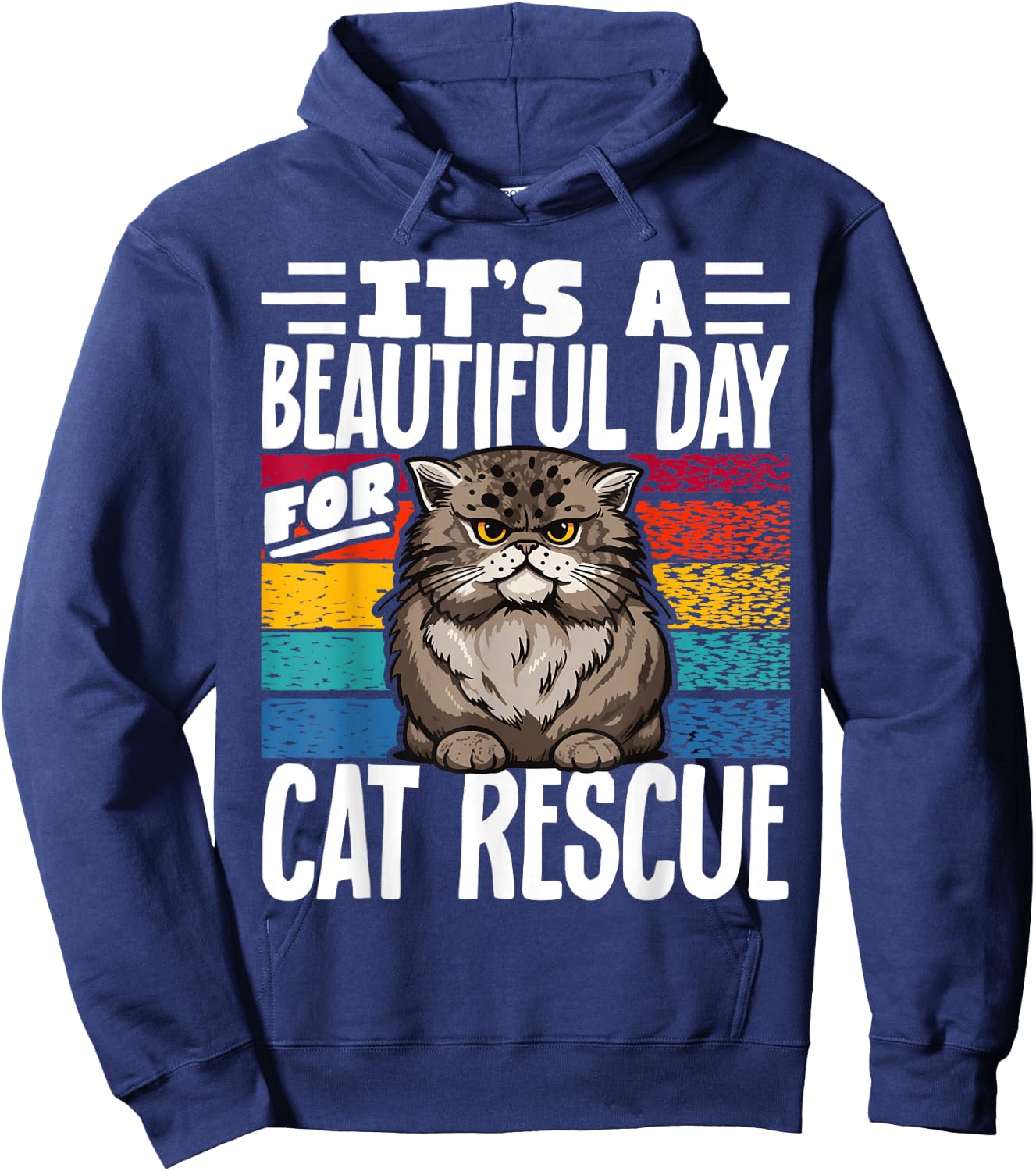 It's A Beautiful Day For Cat Rescue Hoodie - Hoodie | Navy