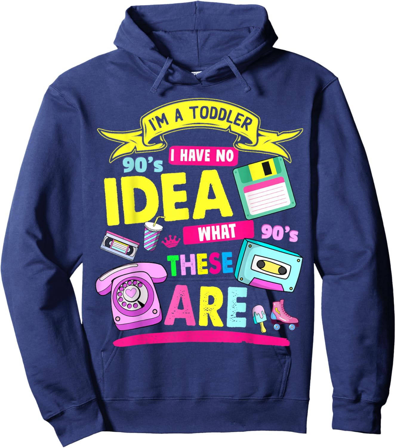 90s Outfit Ideas for Toddlers & 90s Theme Children 90s Nostalgia , black Hoodie - Hoodie | Navy