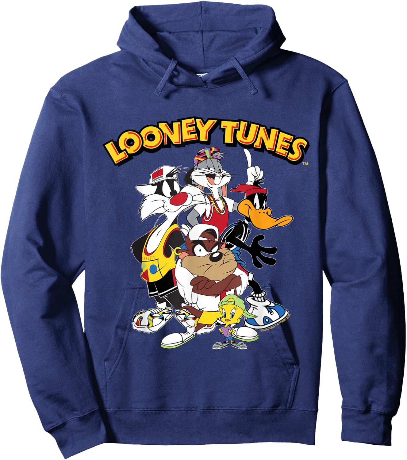 Looney Tunes Sylvester, Taz, Daffy, Bugs Hoodie - Hoodie | Navy
