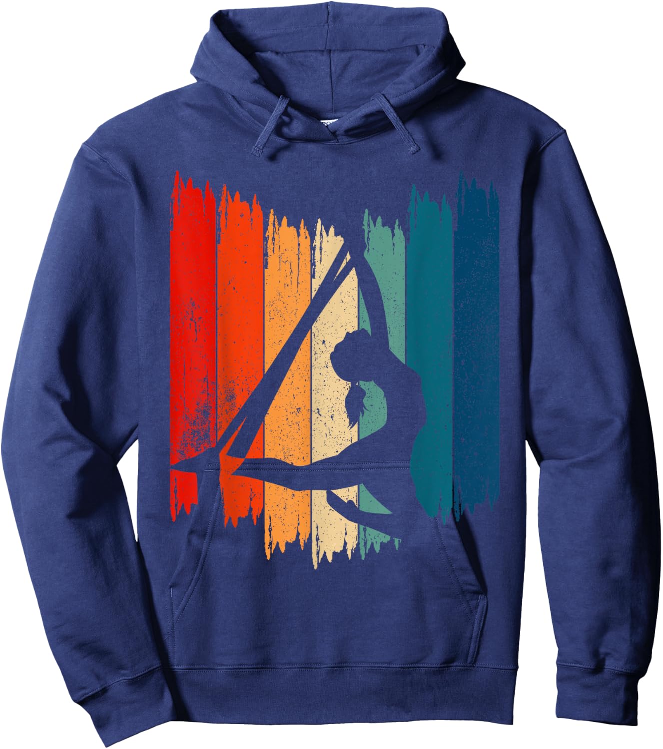 Retro Aerial Silk Acrobat Vintage Aerial Silk Acrobat Hoodie - Hoodie | Navy