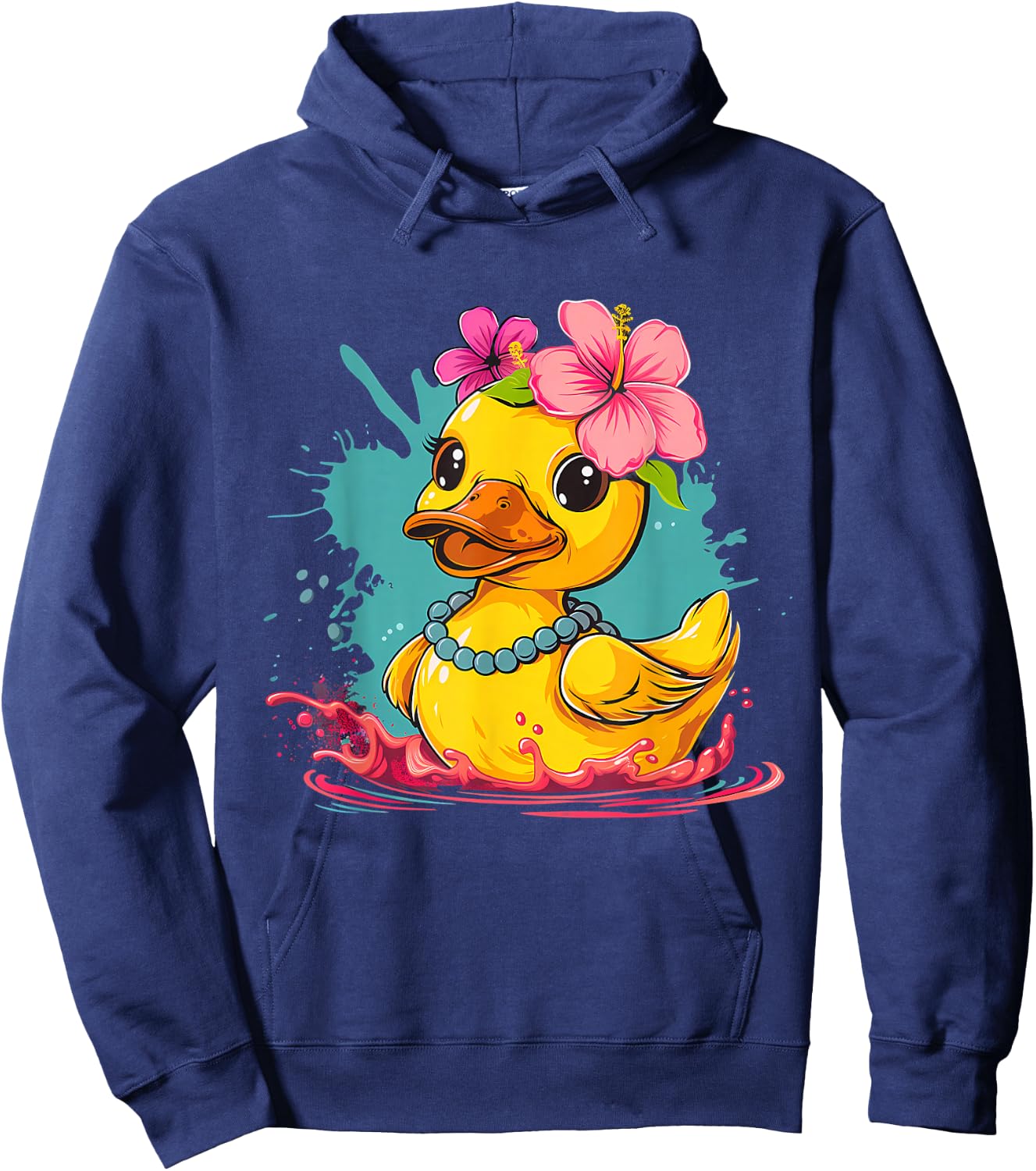 Rubber Duck Rubber Duckie Hawaii Rubber Duckling Hawaiian Hoodie - Hoodie | Navy