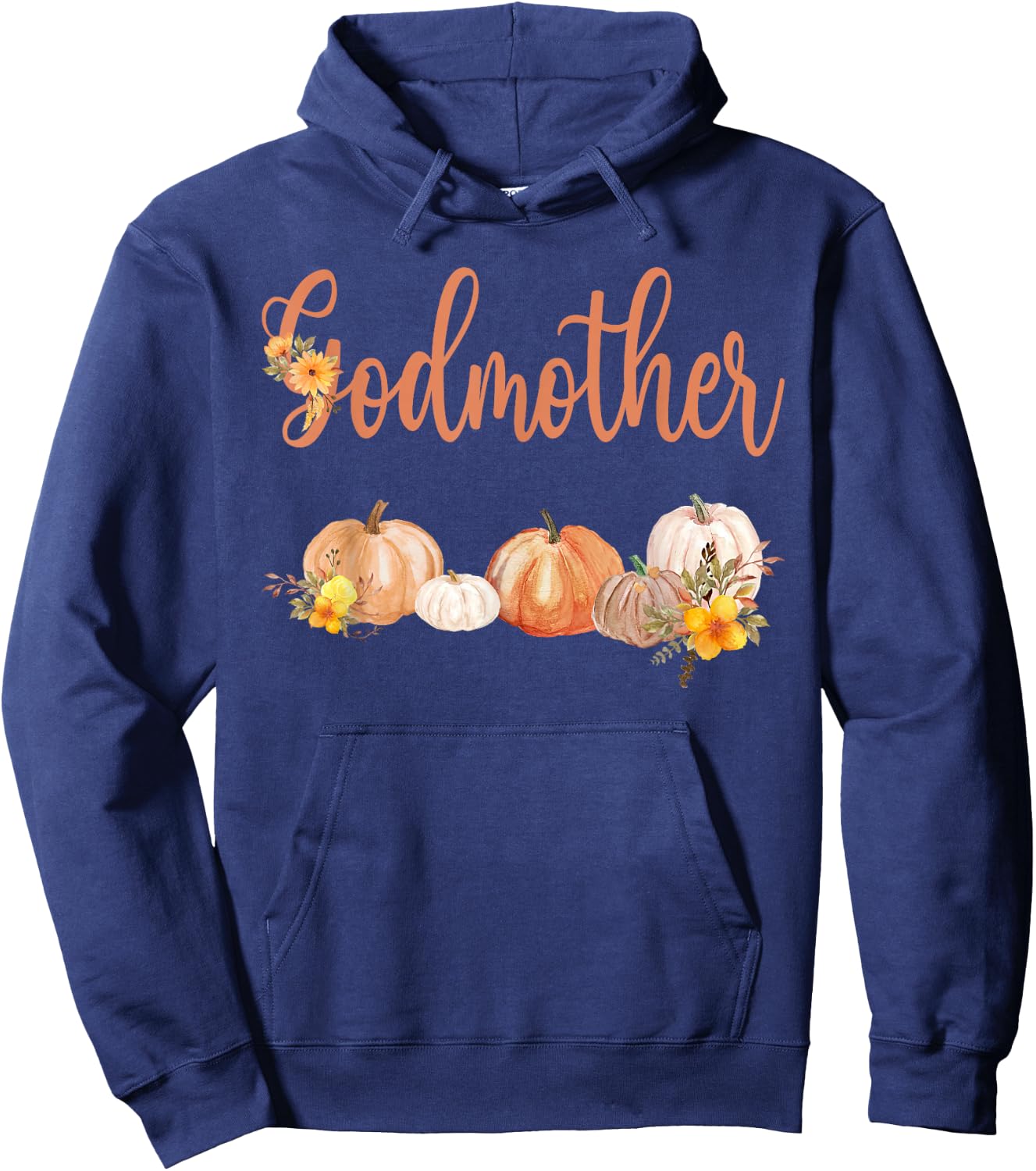 Godmother of Little Pumpkin First Birthday Autumn Pumpkin Hoodie - Hoodie | Navy