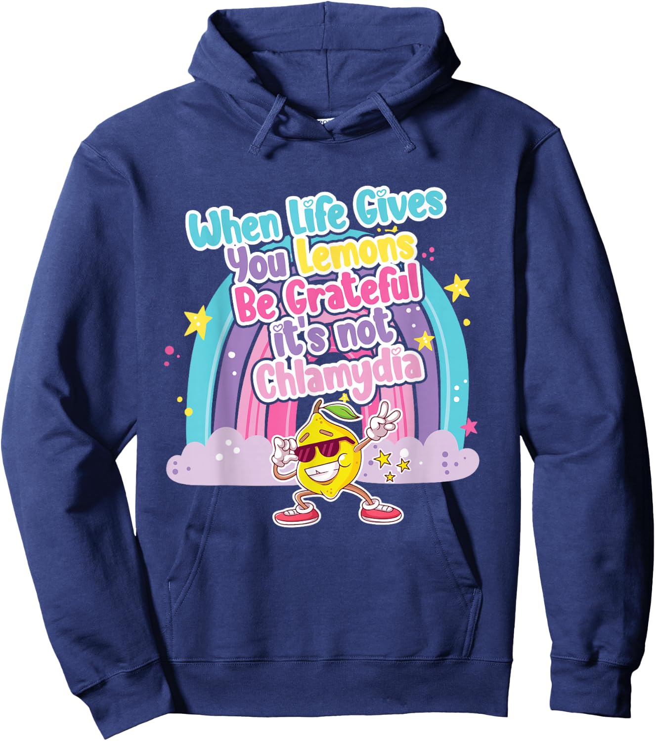 Embarrassing chlamydia Funny Adult Humor Inappropriate Meme Hoodie - Hoodie | Navy