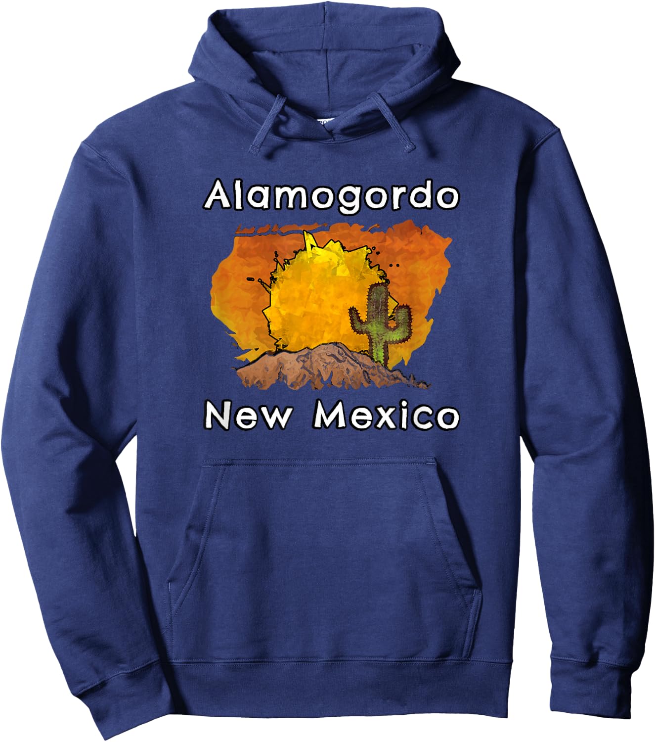 Alamogordo New Mexico Wüste Sonnenuntergang Szene Hoodie - Hoodie | Navy