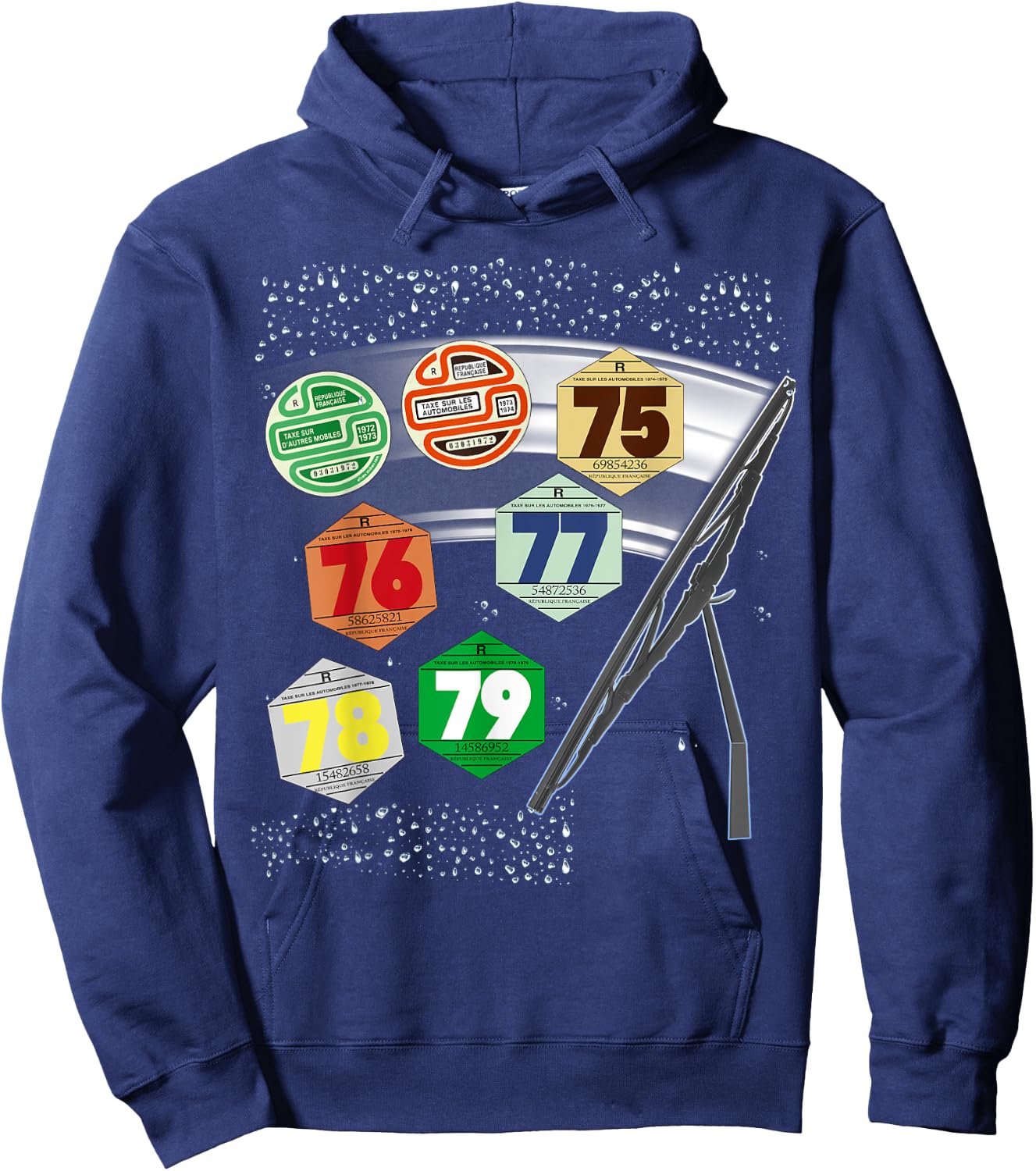 70s In The Rain Man And Woman Hoodie - Hoodie | Navy