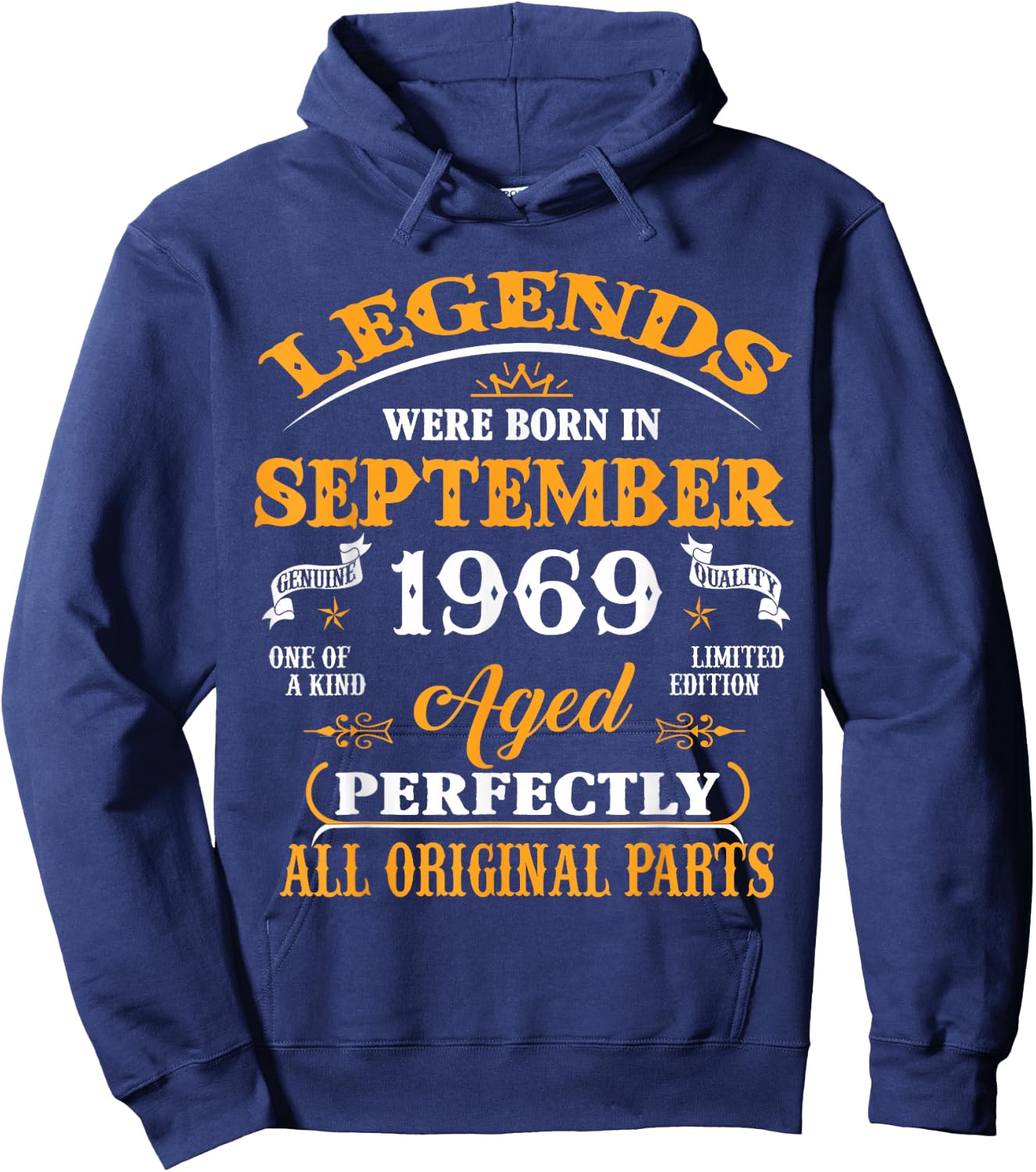 57th Birthday Gift Legends Born In September 1969 57 Yrs Old Hoodie - Hoodie | Navy
